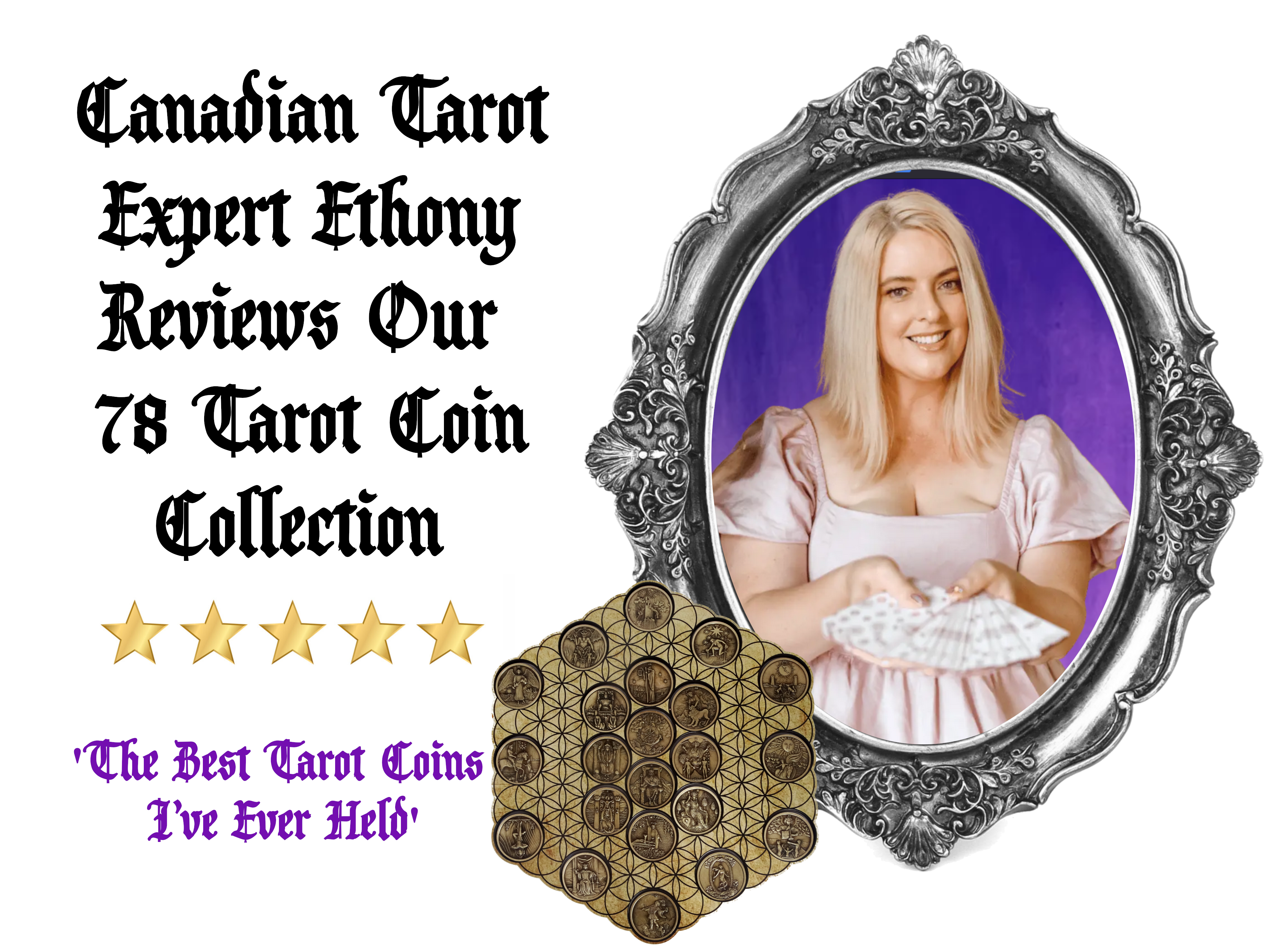 Canadian Tarot Expert Ethony Reviews Our 78 Tarot Coin Collection - 'The Best Tarot Coins I've Ever Held'