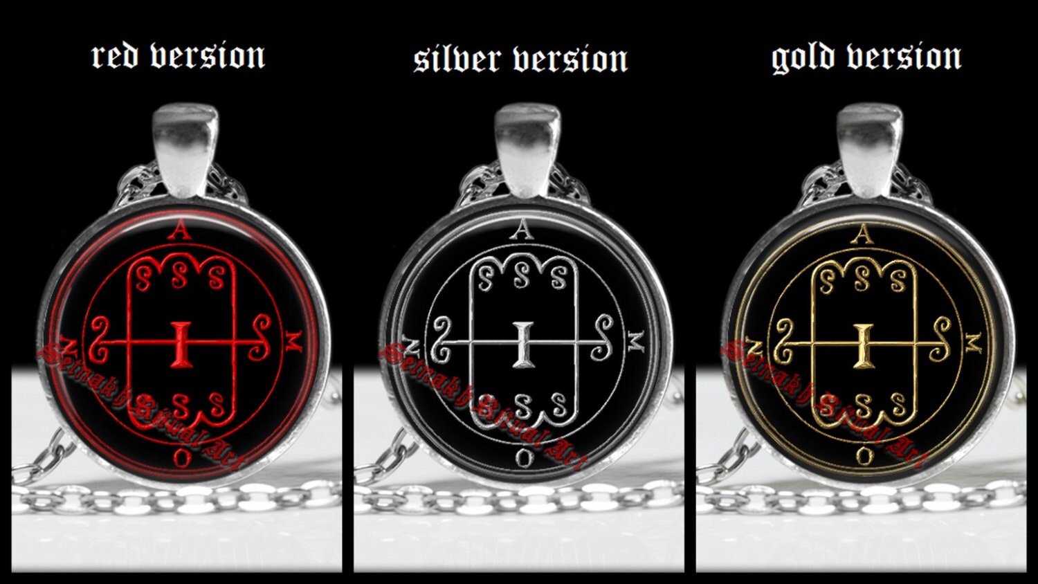 Collection Set of 72 Goetia Pendants with Sigils of Demons | King Solomon Magick, Lemegeton jewelry | Ritual Talismans, Esoteric Necklace #104