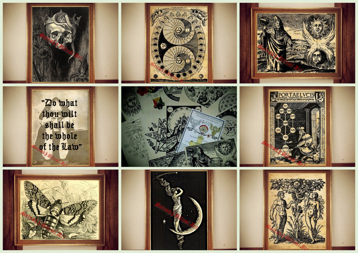 PROMOTION ! buy 2 prints get 1 free | occult print, occult illustration, occult poster, magic decor, magic print