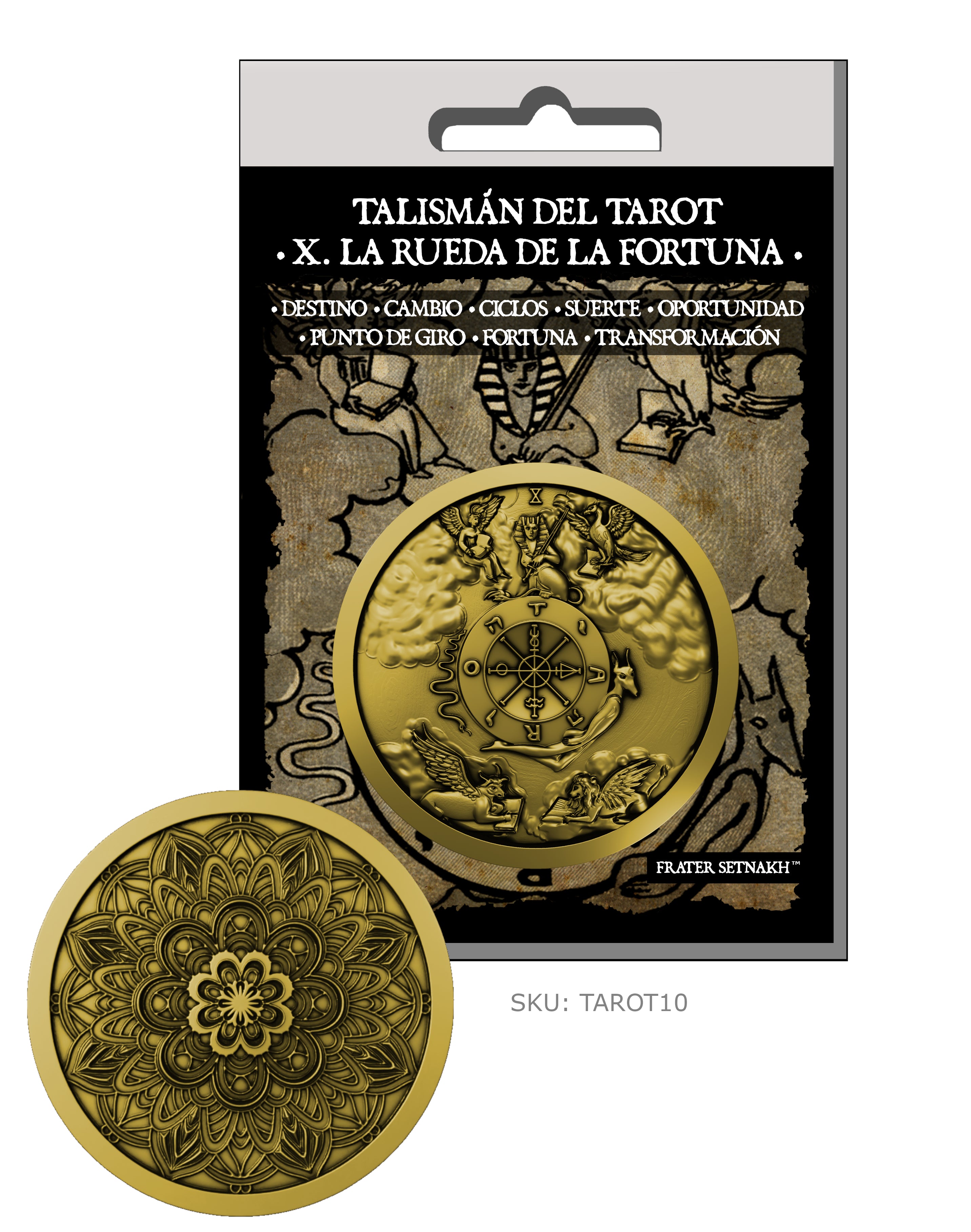22 Monedas-Talismán del Tarot + 22 Cartas Descriptivas + Láminas de PVC | Minoristas: soliciten descuentos mayoristas de hasta el 50%