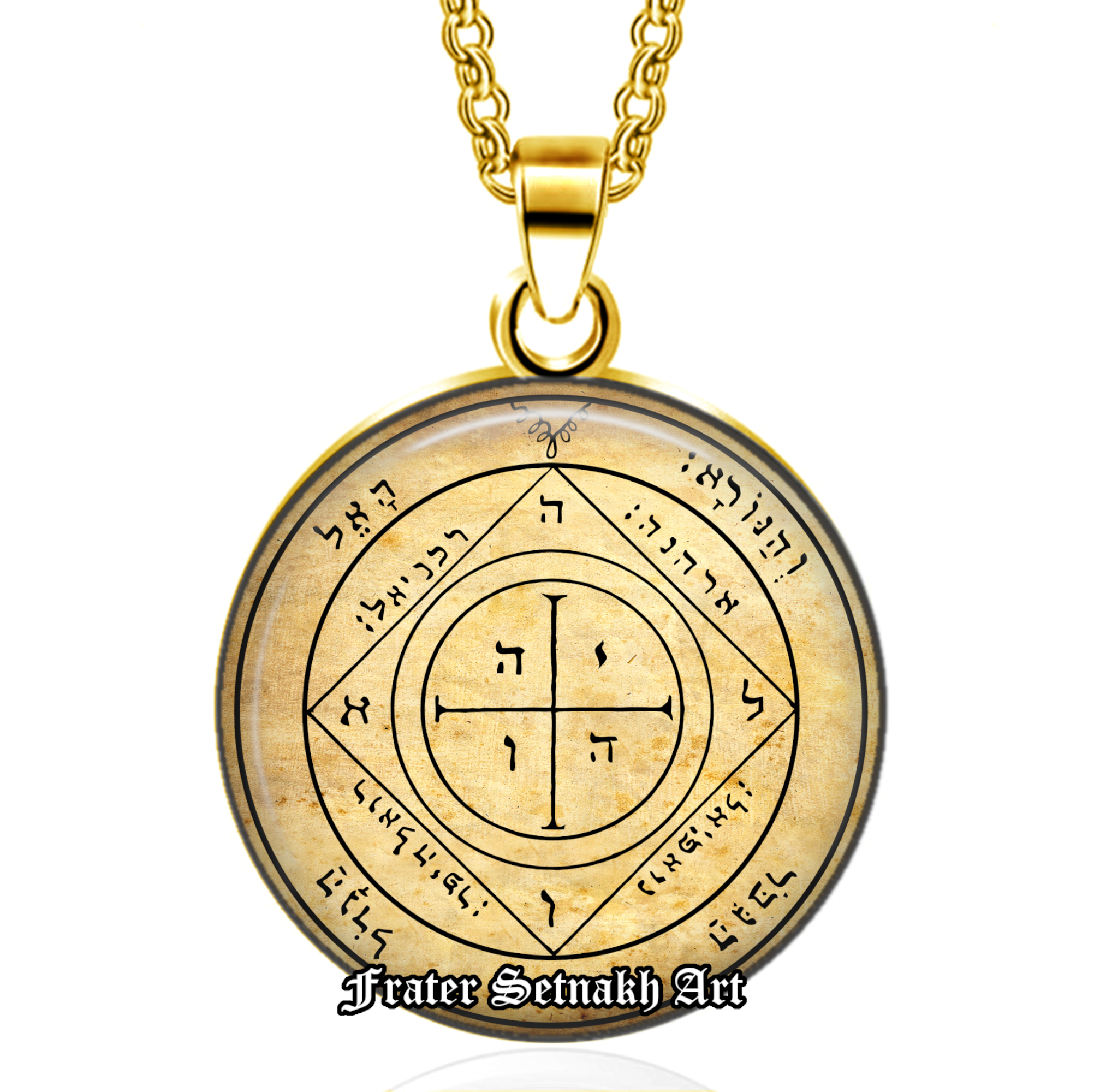 Fifth pentacle of Saturn pendant, talisman protects the home, and guards all treasures & possessions, ritual necklace, occult jewelry #103