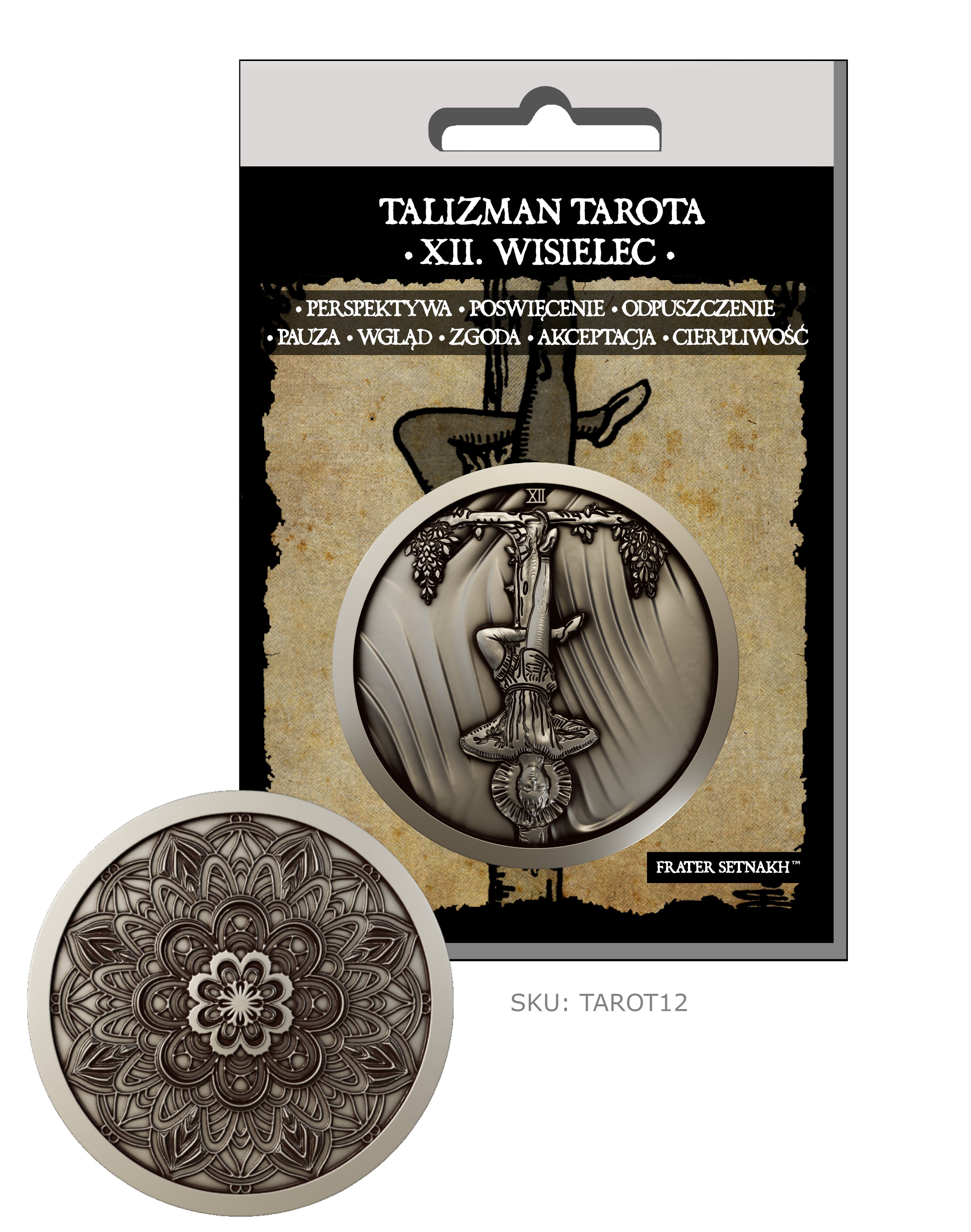 22 Talizmany Monety Tarota Rider-Waite-Smith + 22 Kart Opisowych + Etui PVC | Kolekcjonerski Zestaw Talizmanów