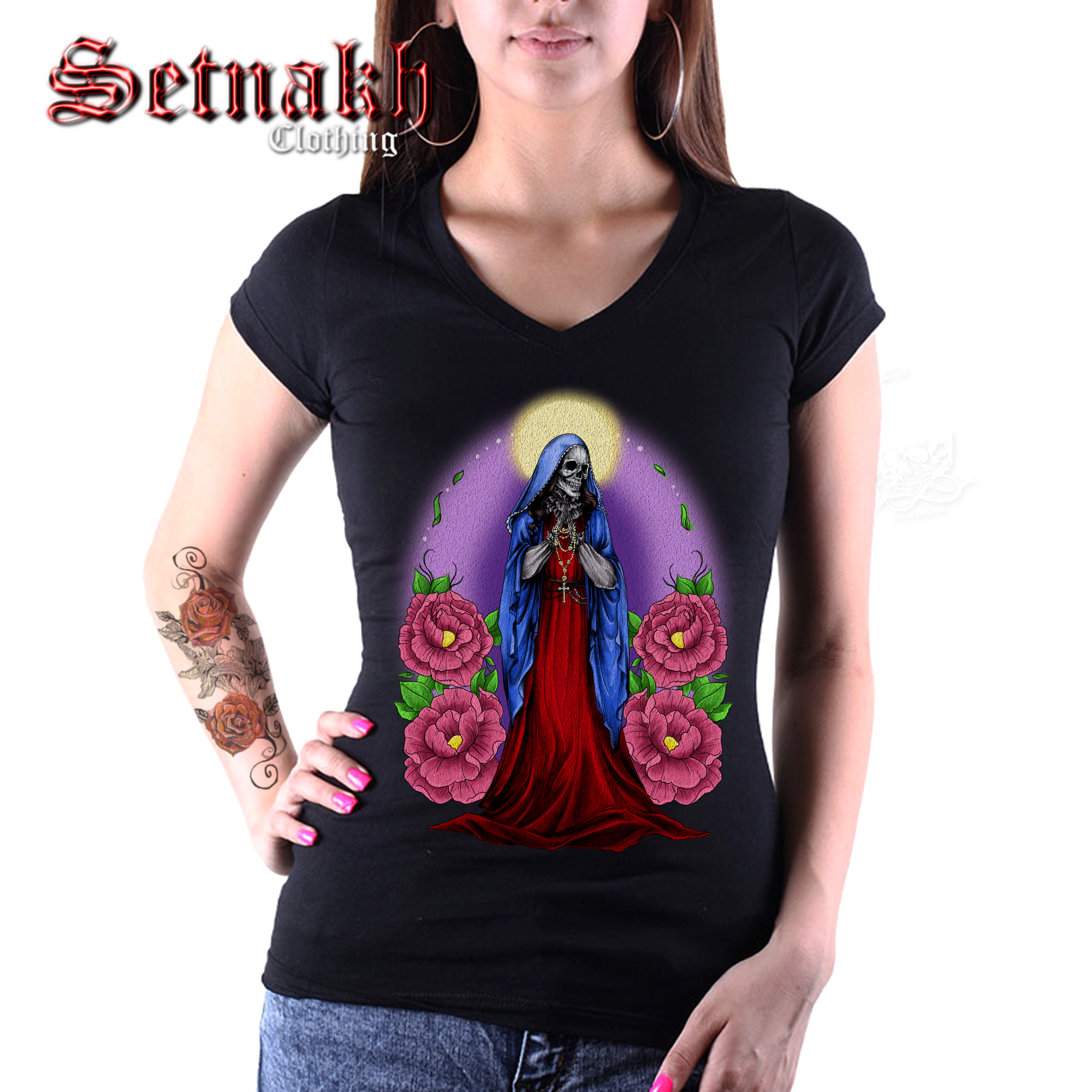 Santa Muerte Occult Heat Transfer Print for your Clothes / 3 Designs Available #435