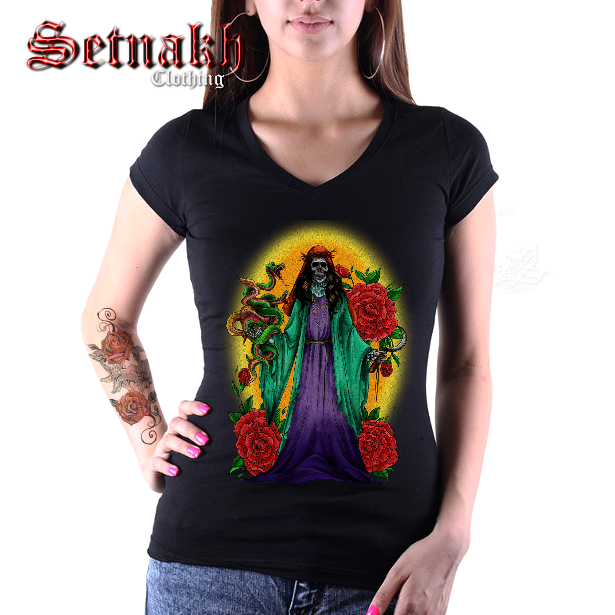 Santa Muerte Occult Heat Transfer Print for your Clothes / 3 Designs Available #435