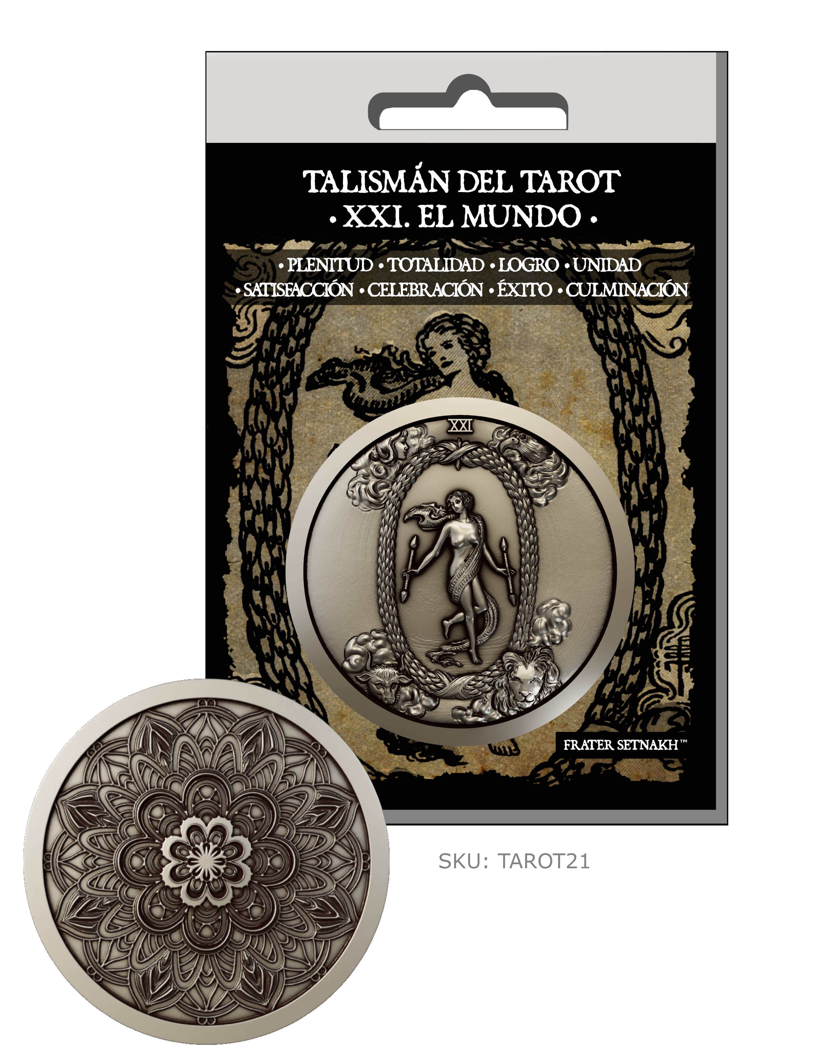 22 Monedas-Talismán del Tarot + 22 Cartas Descriptivas + Láminas de PVC | Minoristas: soliciten descuentos mayoristas de hasta el 50%