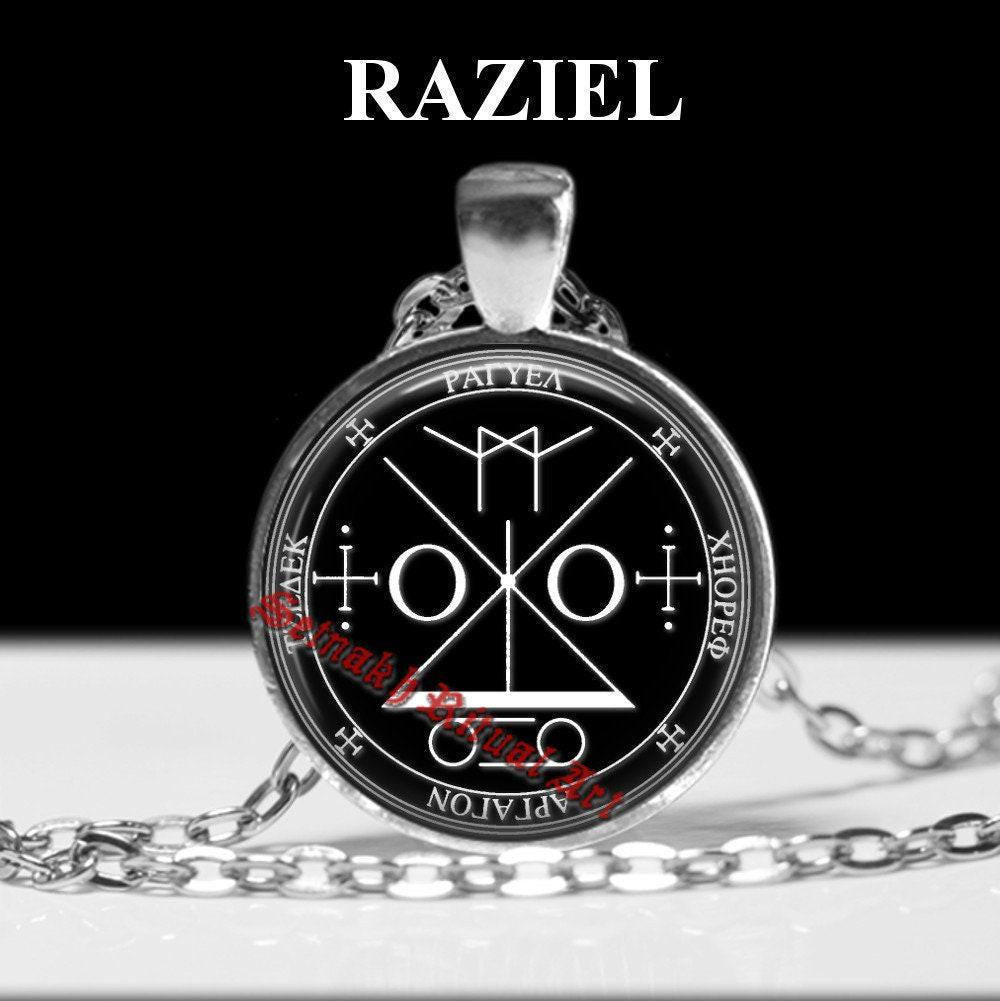 Archangel seal pendant, angel necklace, occult, magic talisman, Michael, Gabriel, Uriel, Zadkiel, Raphael, Camael, Jophiel, Azrael #93