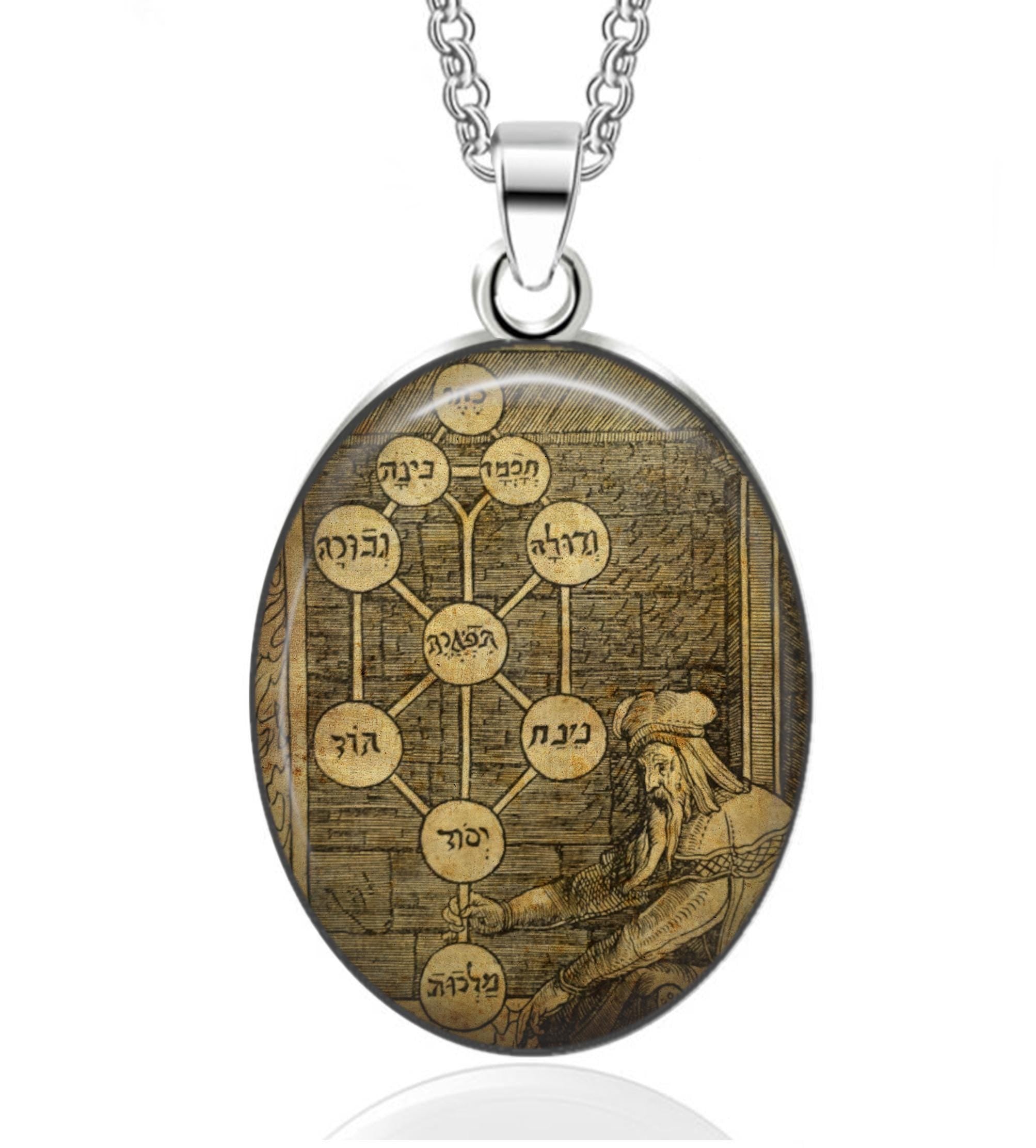 Tree of Life necklace – Kabbalah Amulet, Occult Pendant, Hermetic Magic, Esoteric Jewelry for Mystics and Alchemy Lovers, Sephiroth #KBL12