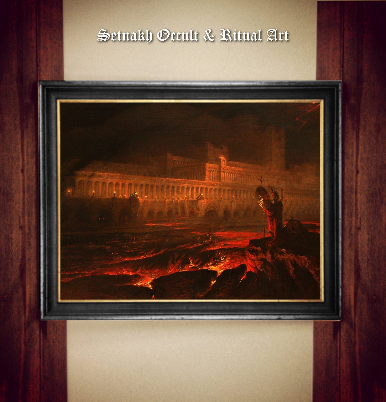 Pandemonium by John Martin print, Pandæmonium, Louvre 1841, Hell, occult, satanic poster, mystic art, esoteric decor #543