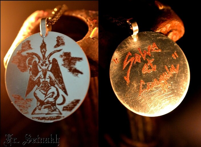 BAPHOMET MEDALLION Eliphas Levi,luciferian, occult, magic, esoteric, satan, satanic jewelry, ritual, altar, goat androgyne, gnosis