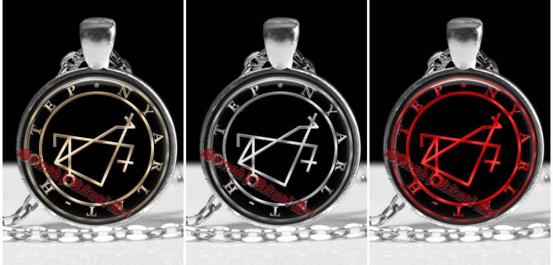 Tawil At'Umr sigil pendant, Necronomicon Magick, John Dee, Symbols of the outer gods, Lovecraft, summoning spirits, occult talisman #NECS6