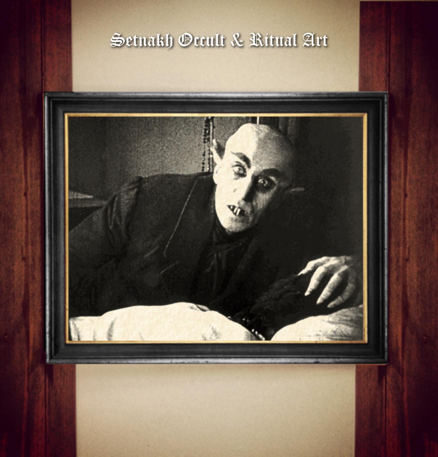 Vampire Nosferatu (1922) - Vintage Horror Movie Print on Handmade Paper or Canvas - Classic Silent Film Art, Horror Art #DM43
