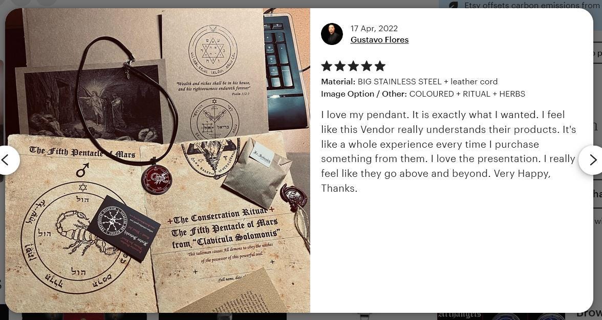 a screen shot of an email from a person