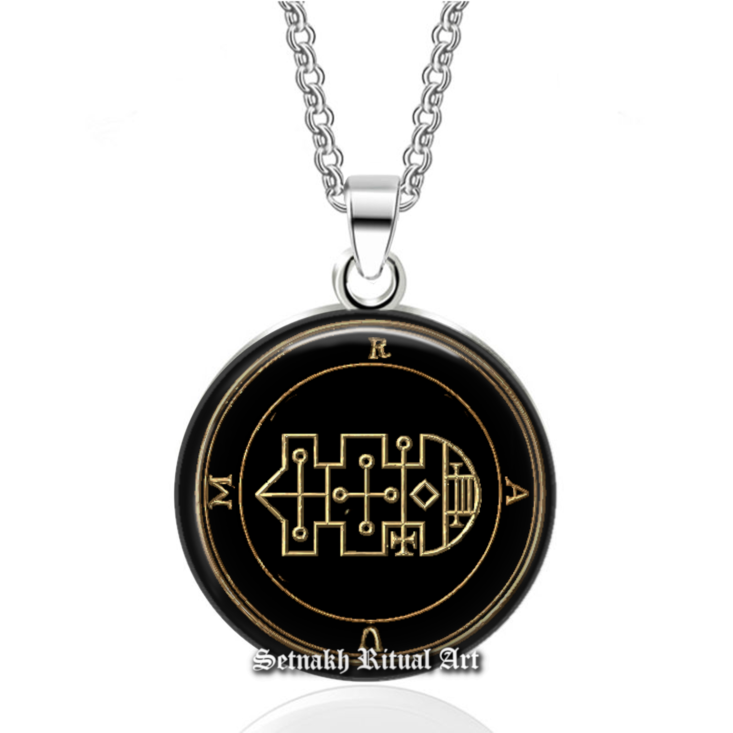 40 RAUM demon seal pendant, Goetia sigil necklace, Lemegeton, Lesser Key, occult, summoning demons ritual amulet #104.40