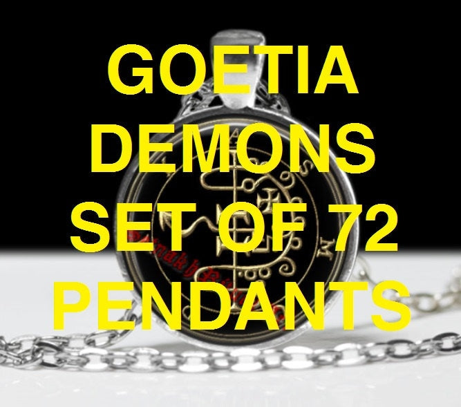 Collection set of 72 Goetia pendants with sigils of demons | King Solomon Magick, Lemegeton jewelry | ritual jewelry, esoteric necklace #104