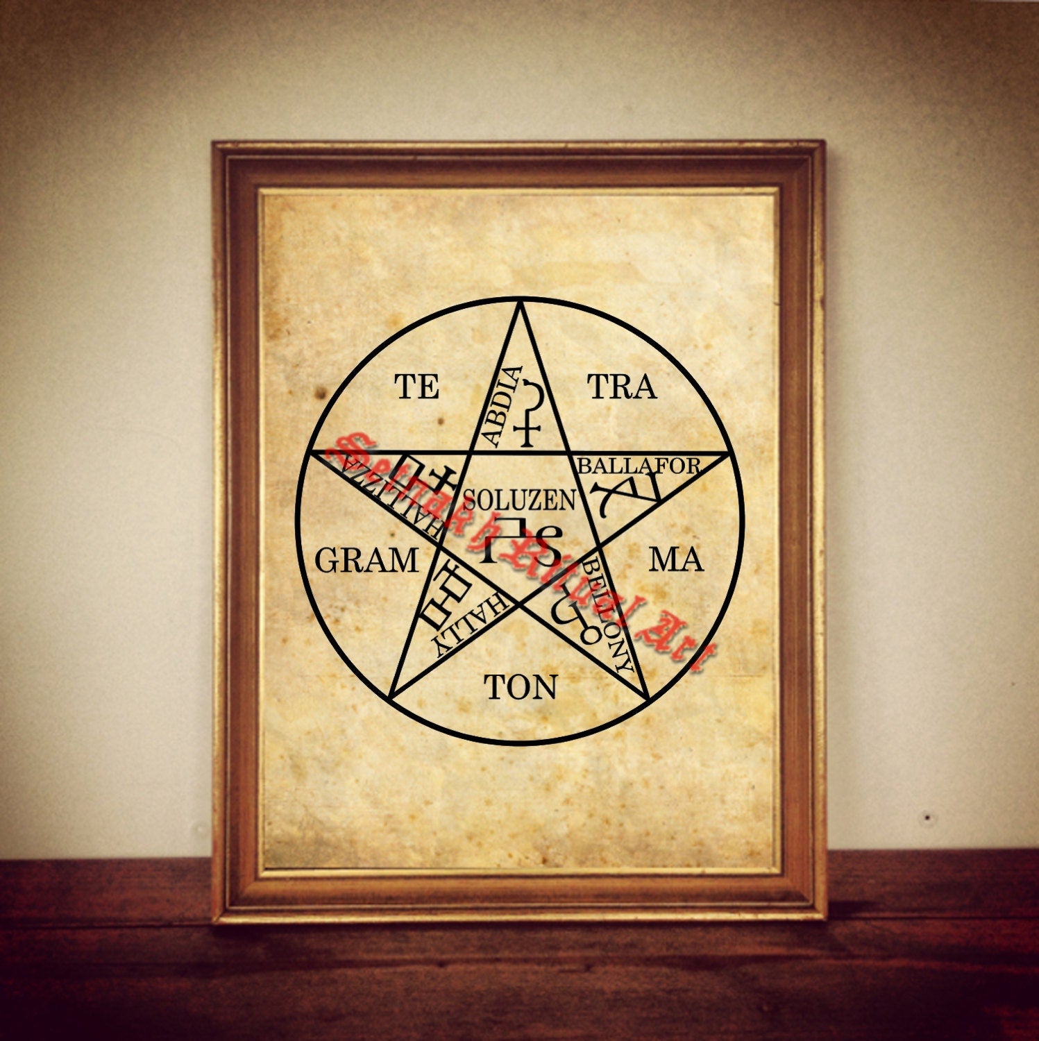 266# Pentagram of Solomon Pentacle Tetragrammaton Lemegeton Goetia Summoning spirits magic diagram talisman lamen occult symbol sigil seal