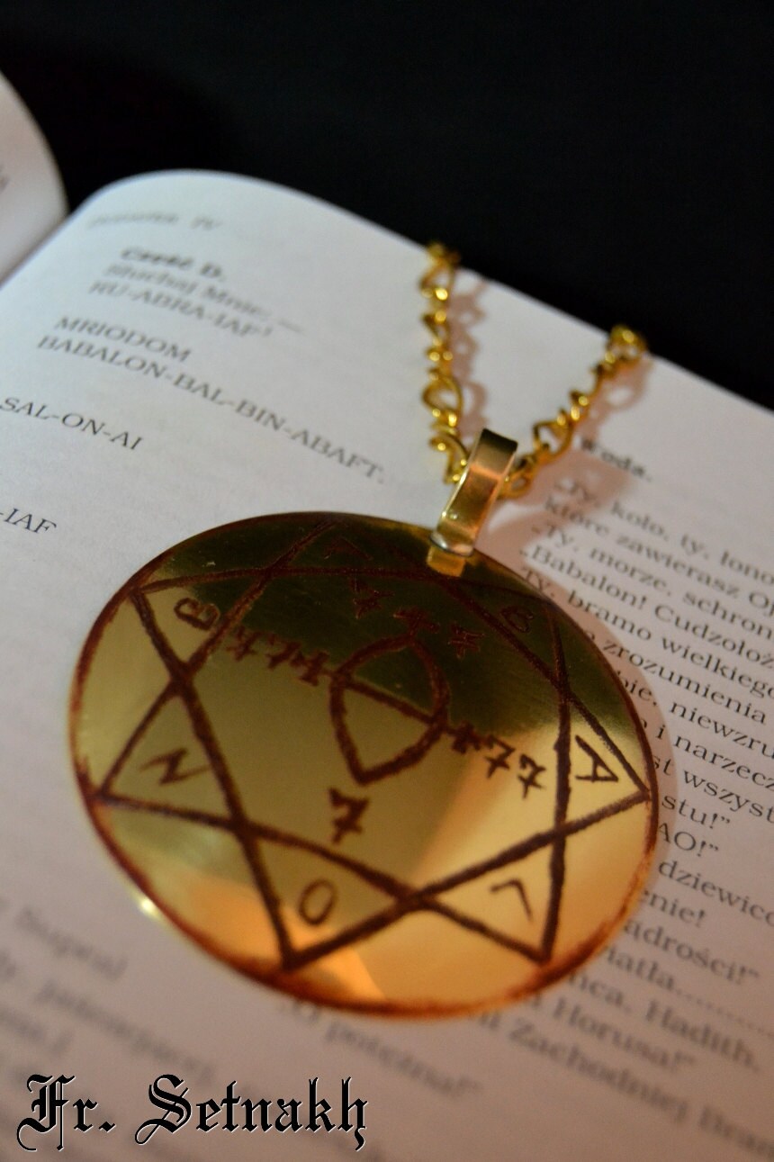STAR OF BABALON medallion | symbolizes liberation and fertility, Thelema, Aleister Crowley, occult talisman, thelemic pendant, Scarlet Woman