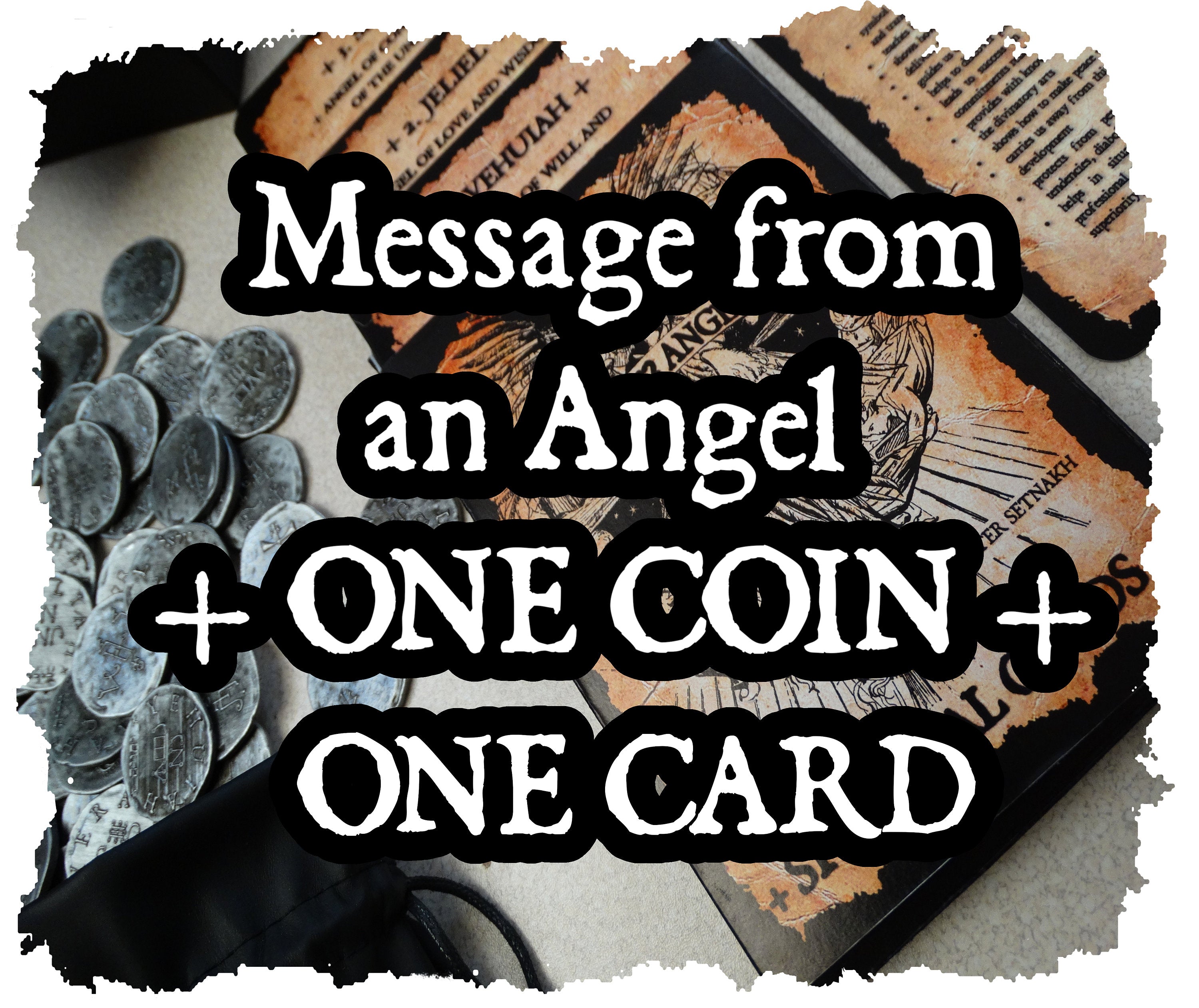 Message from an Angel | you get one coin + one card | A guidance from 72 Angels, Kabbalah Magick | love, protective, health, money talisman