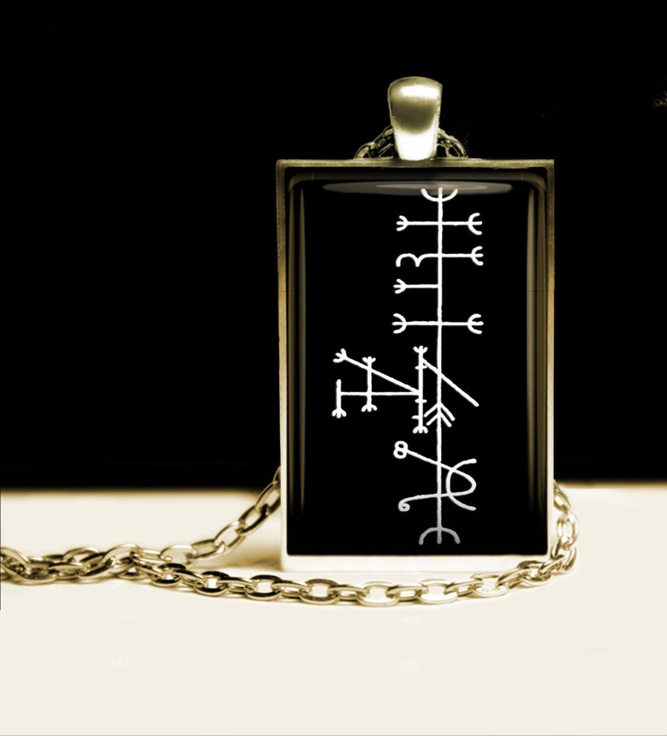 Luck talisman, Lukkustafir, Galdr amulet, viking pendant, Icelandic magical stave, runes jewelry, pagan necklace, nordic #463