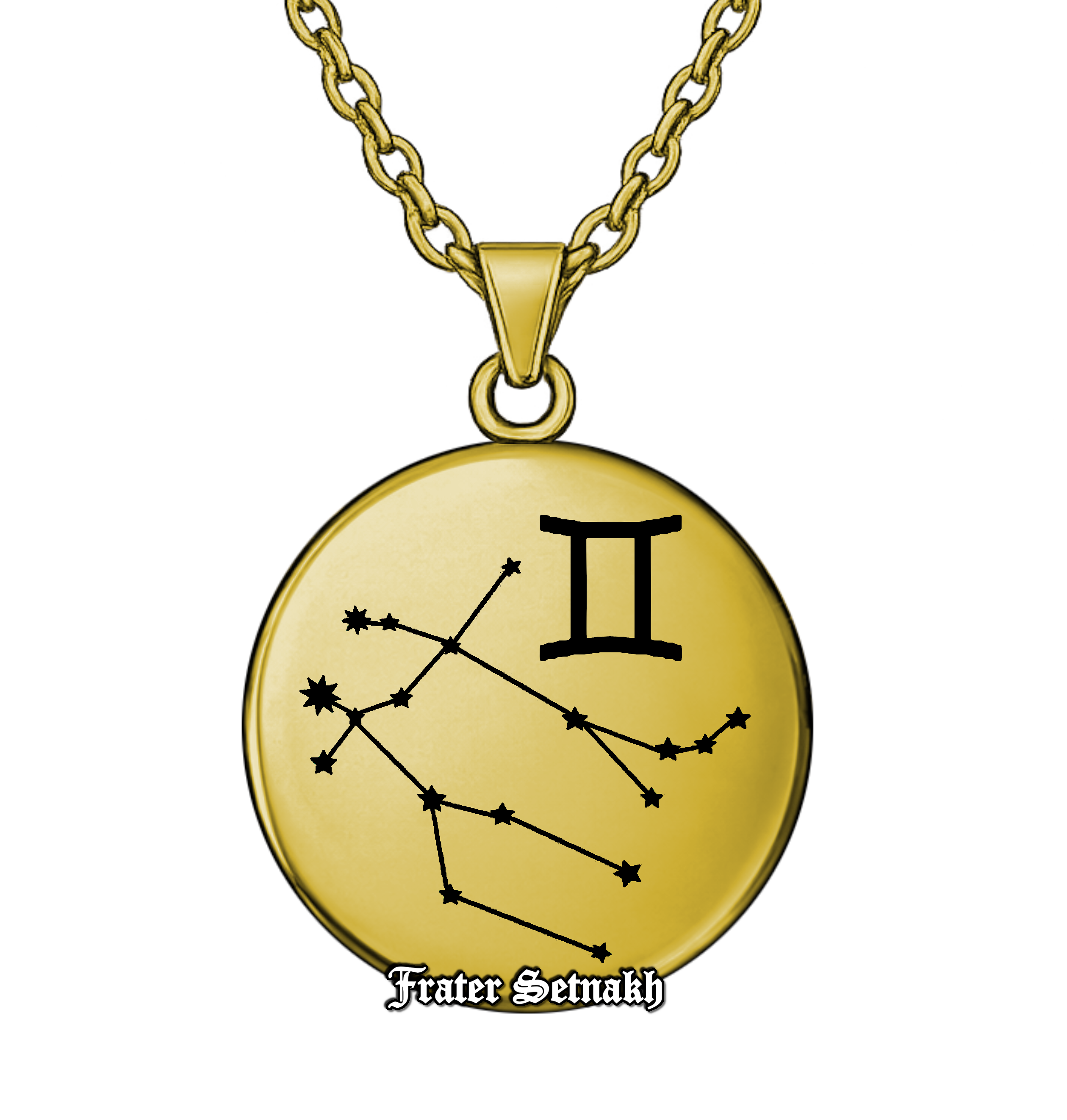 Gemini Zodiac Pendant (May 21 – June 20) – Talisman of Sharp Intellect, Adaptability & Expressive Mastery | Sacred Celestial Jewelry #578.3
