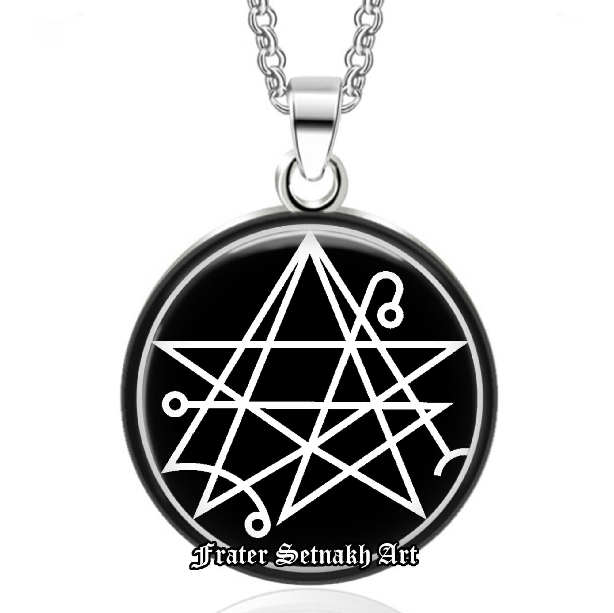 Necronomicon Pendant, Necronomicon Necklace, Sigil of Gateaway Pendant, Abdul Alhazred, Lovecraft Jewelry, Occult pendant, Magic Necklace #6