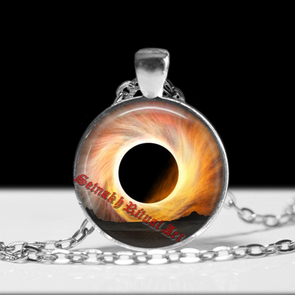 The black hole pendant Black hole jewelry Astrology necklace Planet pendant Cosmos jewellery #434.2