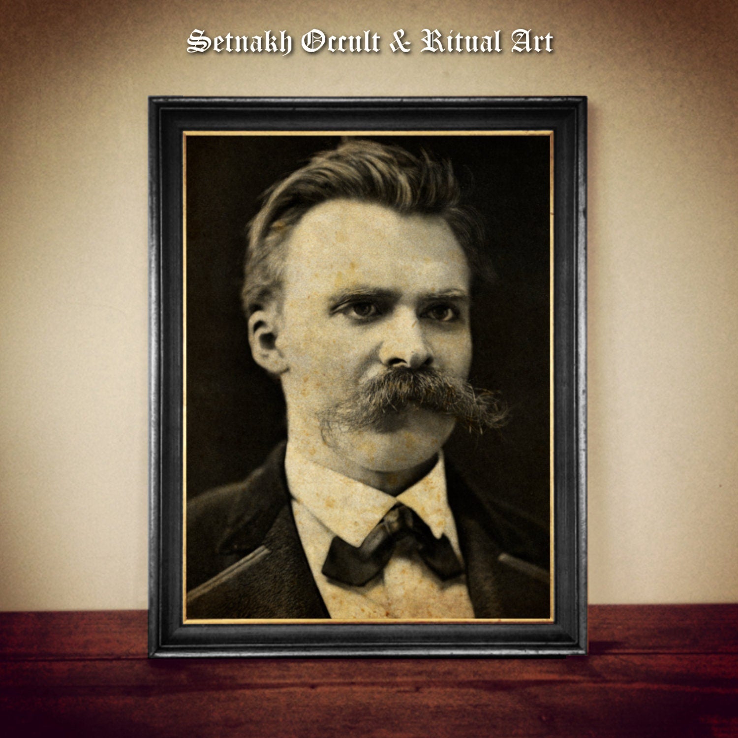Friedrich Nietzsche portrait print, a German philosopher, cultural critic, composer, poet, writer, philologist, Übermensch theory #PR6