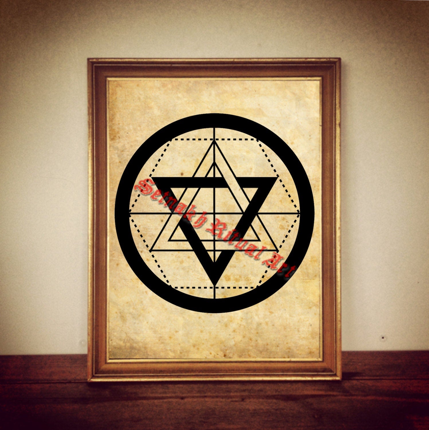 Martinist Order emblem print, occult pentacle poster, esoteric art, occultism, magick, ritual altar decor, seal, magic symbol #357