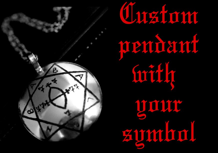 Custom medallion with your symbol, sigil, picture | ritual amulet, occult necklace, magick jewelry, magic talisman, ritual pendant, lamen