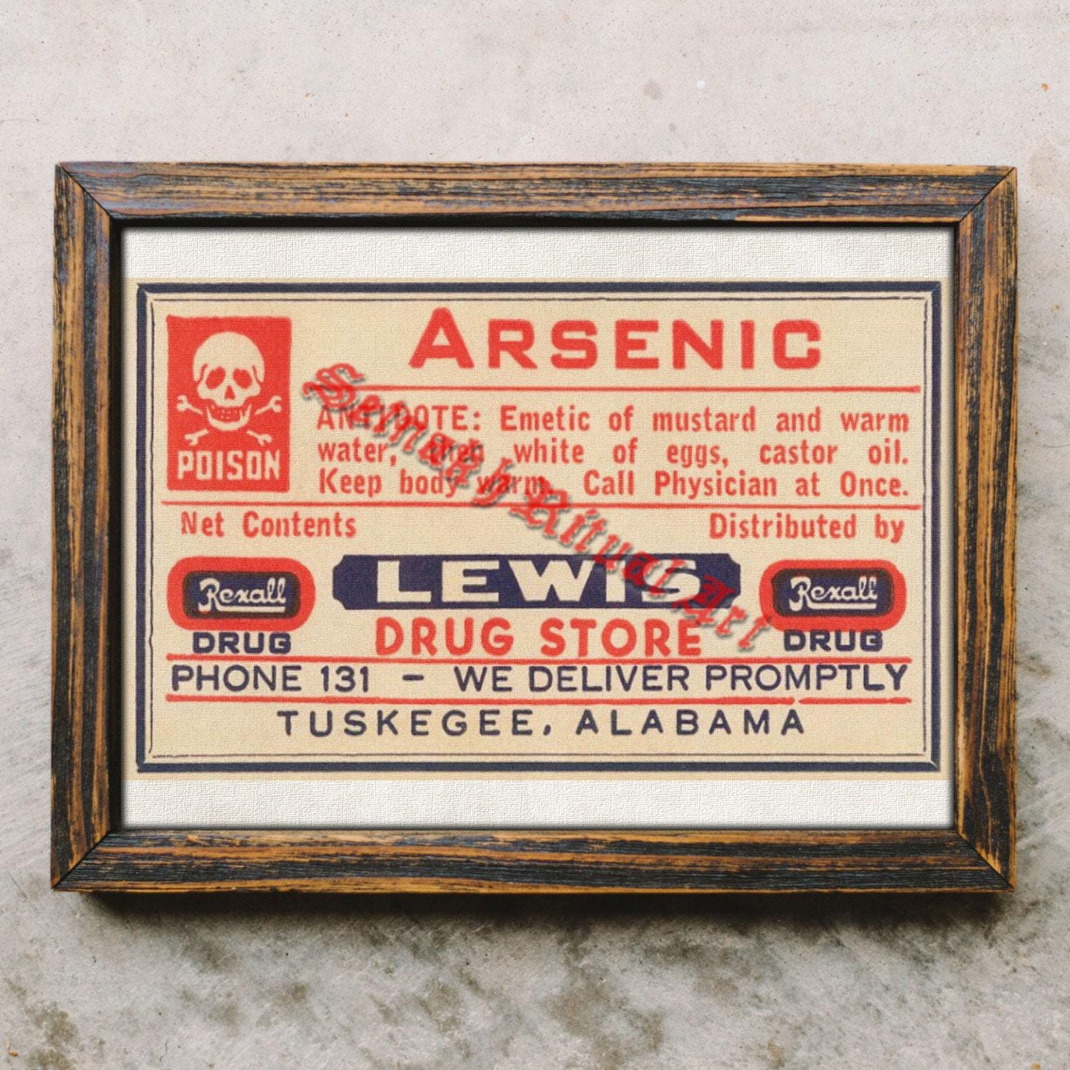 Arsenic label print, vintage poison poster, witchcraft, witch art, witchy home decor, gothic wall art, mysticism, witch #410