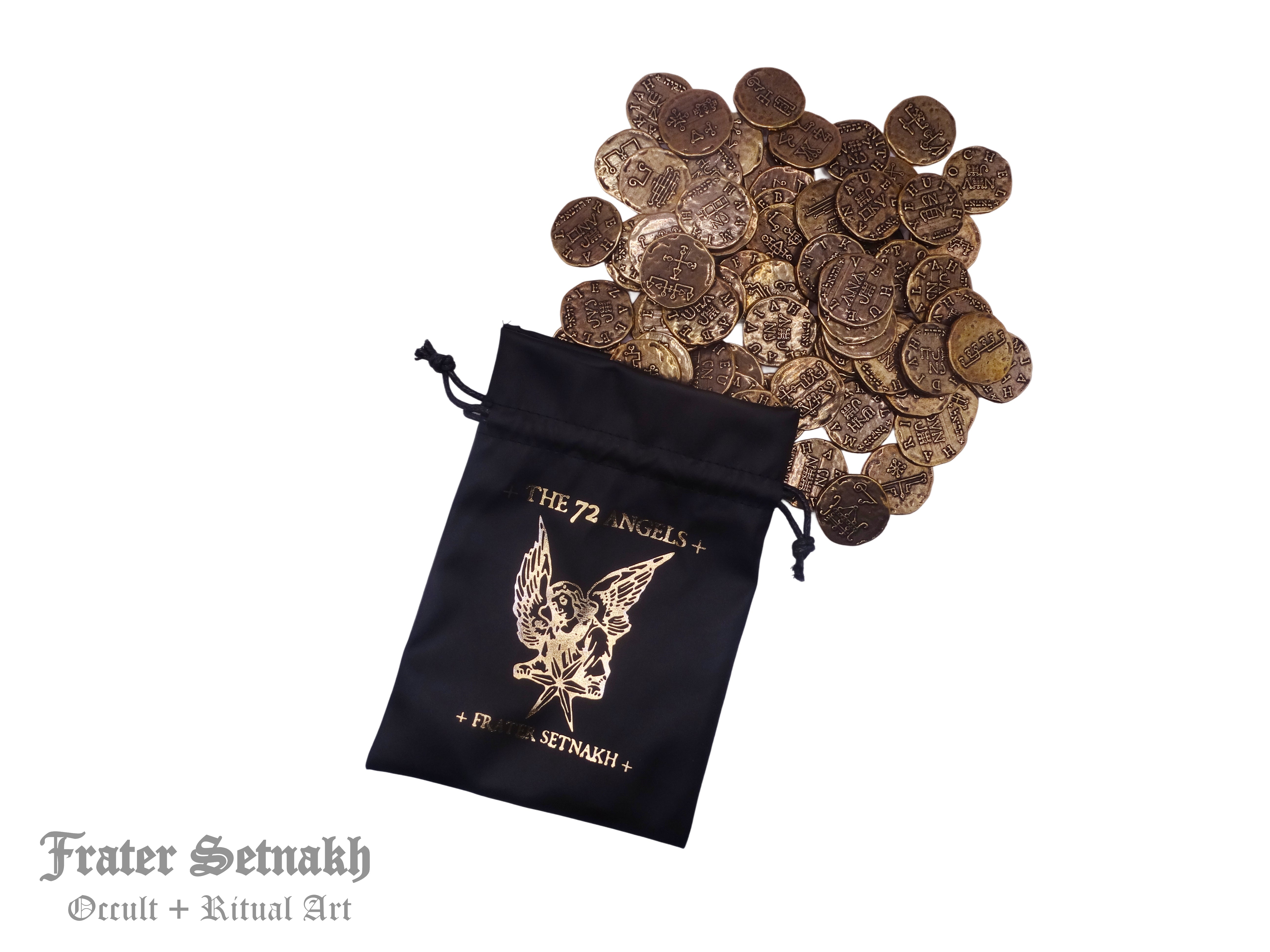 72 Angels: Talismans for Luck, Love, Health, Wealth - Magick Collection for Lightworkers | Invoke Angelic Blessings: 72 Coins & Cards Set