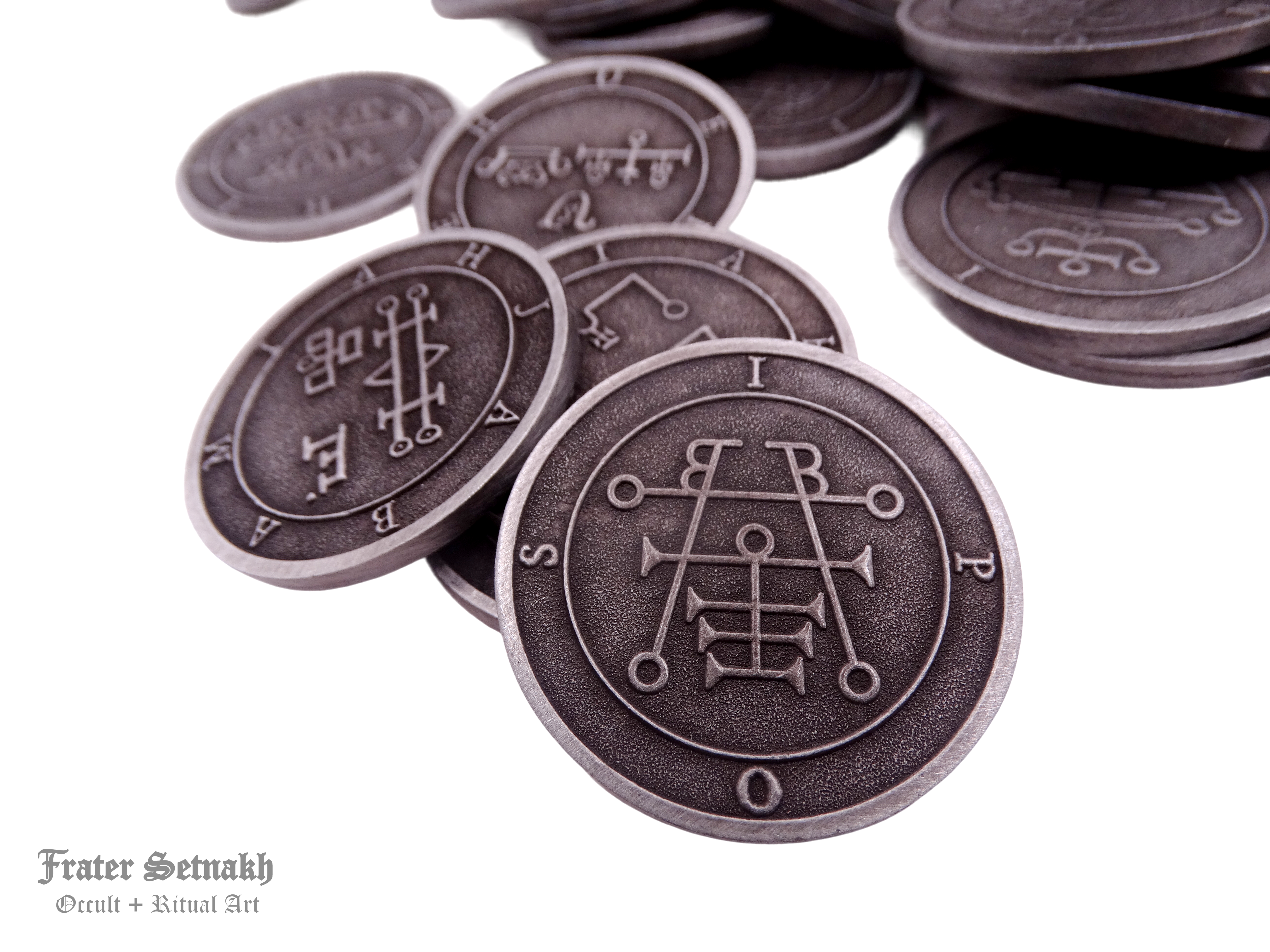 Goetia Demons & Shemhamphorash Angels: Collectible Coins Set of 72 | Enhance Luck, Love, Health, Wealth | Unique Gift for Occult Enthusiasts