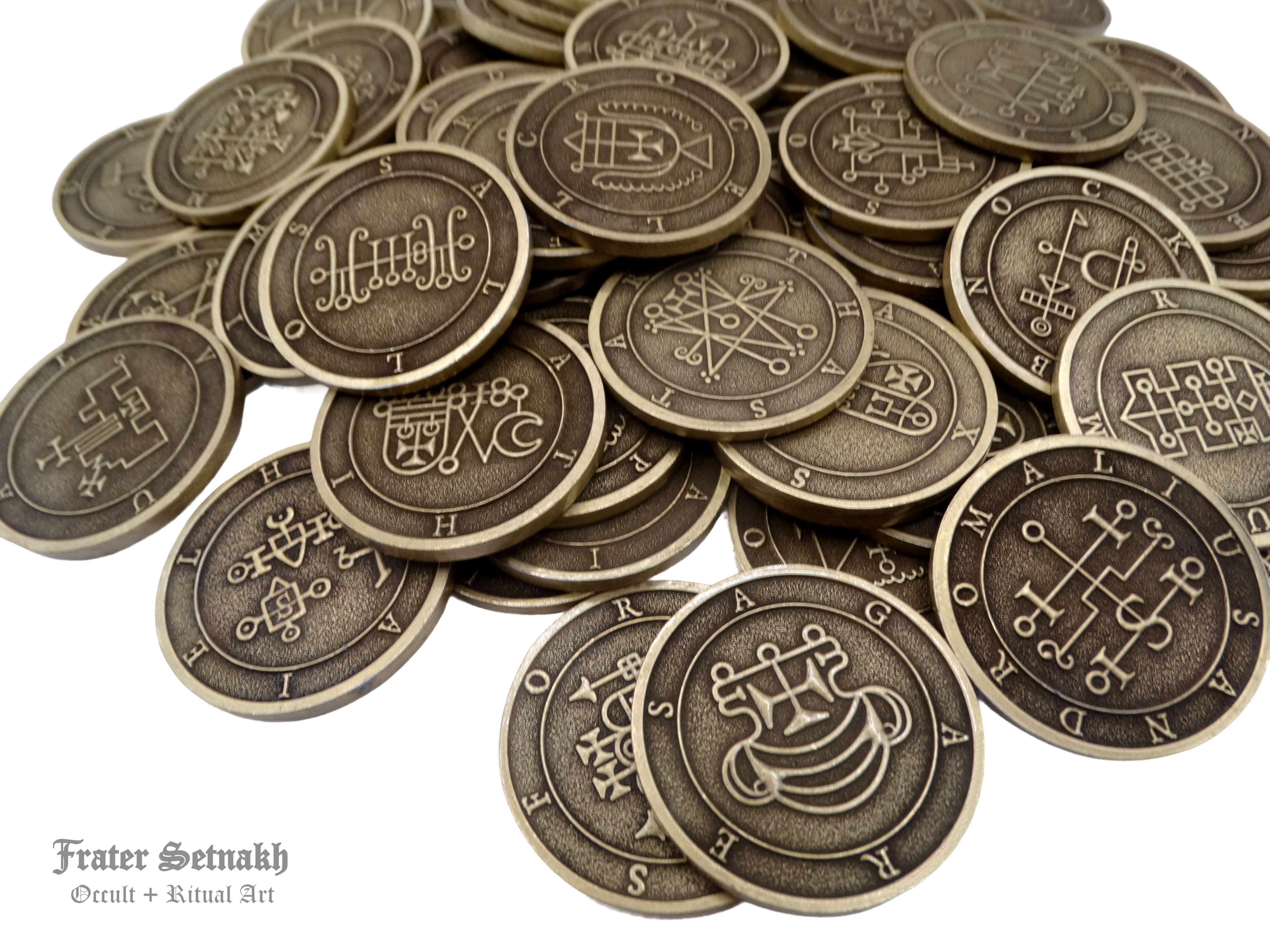 Goetia Demons & Shemhamphorash Angels: Collectible Coins Set of 72 | Enhance Luck, Love, Health, Wealth | Unique Gift for Occult Enthusiasts