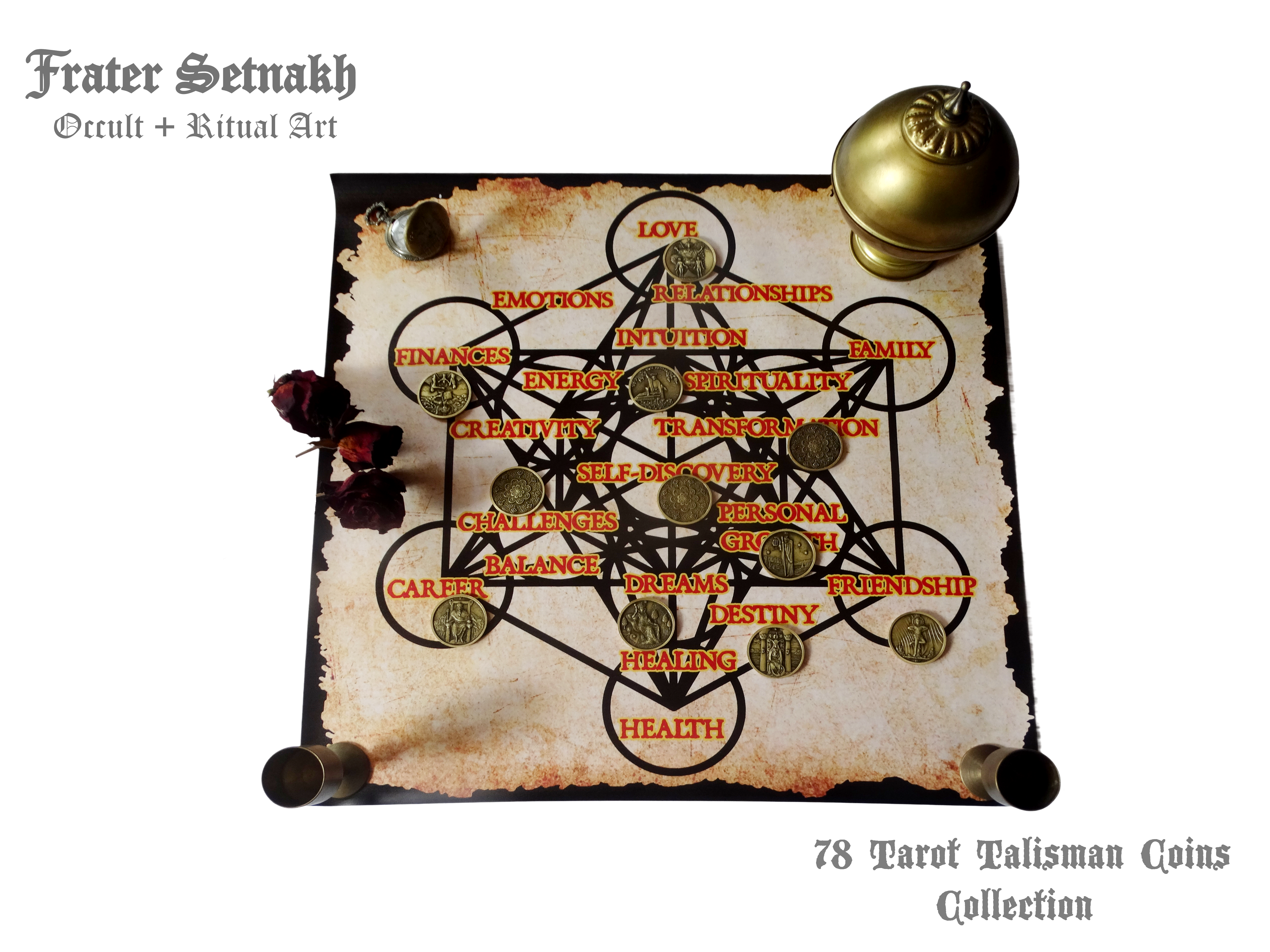 Tarot Coin Collection – World’s First Complete Rider–Waite Inspired Coin Set by Frater Setnakh – PRE-ORDERS - Shipping in October '25 - Divination Coins - Oracle Coins