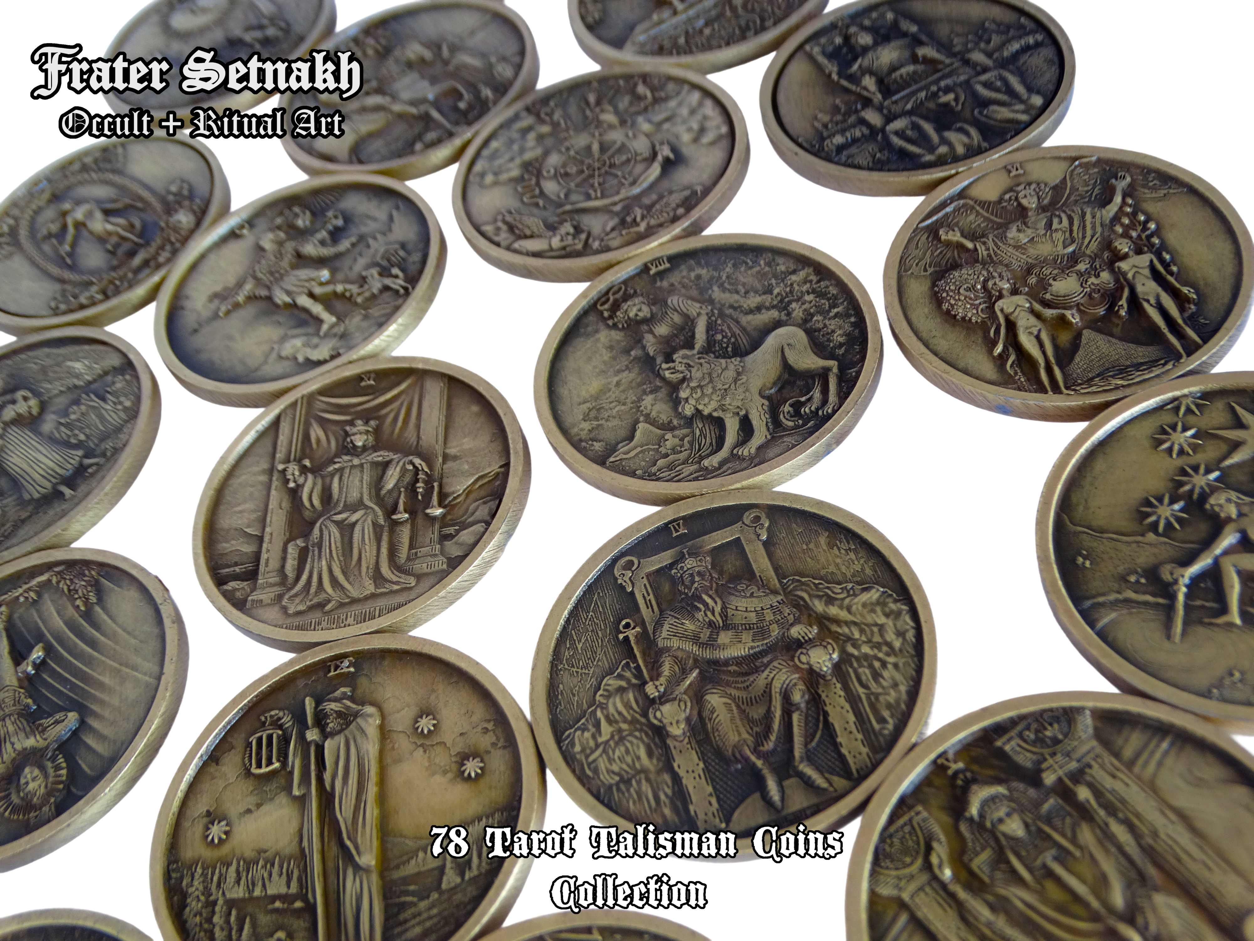 Tarot Coin Collection – World’s First Complete Rider–Waite Inspired Coin Set by Frater Setnakh – PRE-ORDERS - Shipping in October '25 - Divination Coins - Oracle Coins