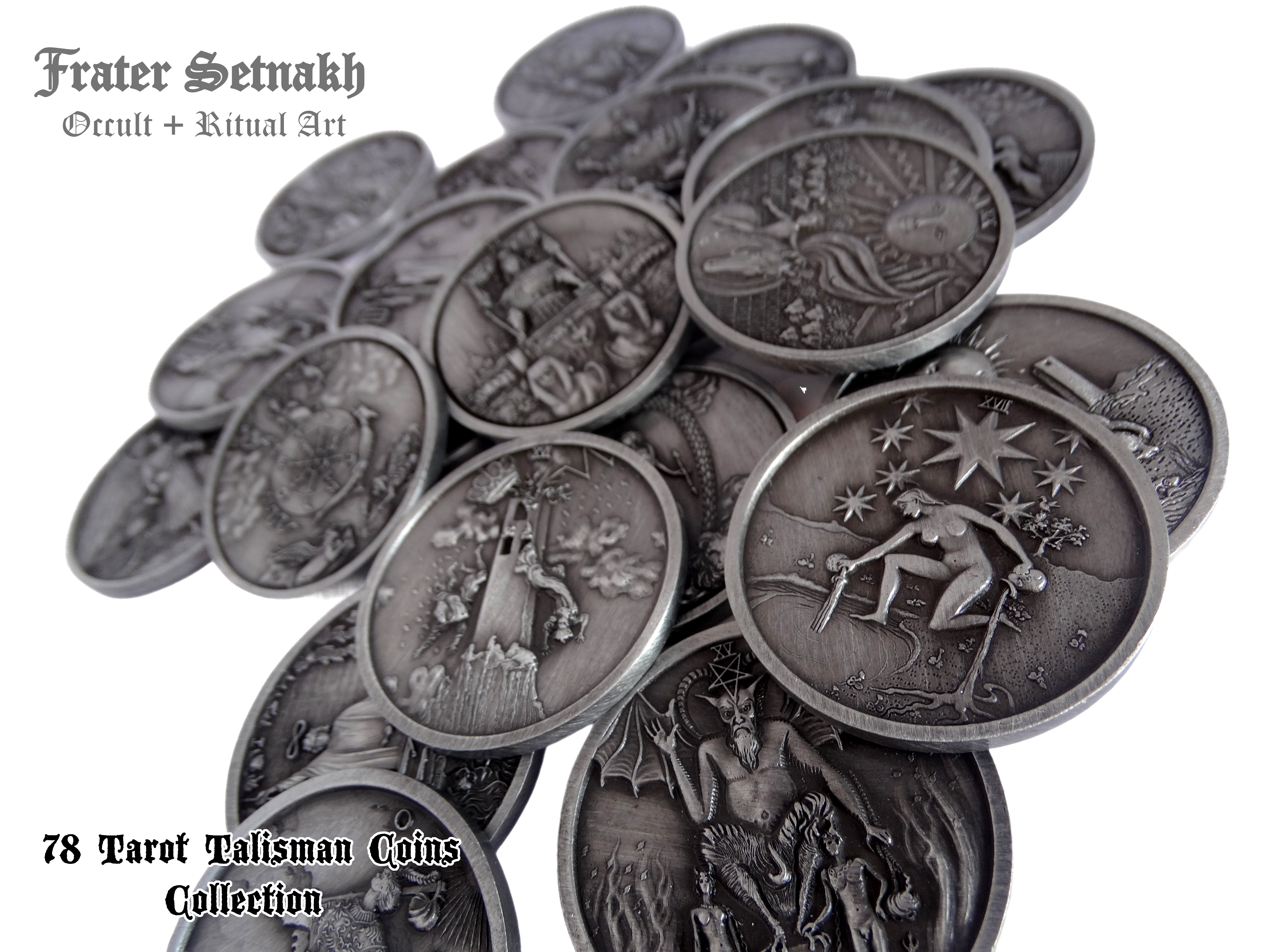 Tarot Coin Collection – World’s First Complete Rider–Waite Inspired Coin Set by Frater Setnakh – PRE-ORDERS - Shipping in Deceber '25 - Divination Coins - Oracle Coins