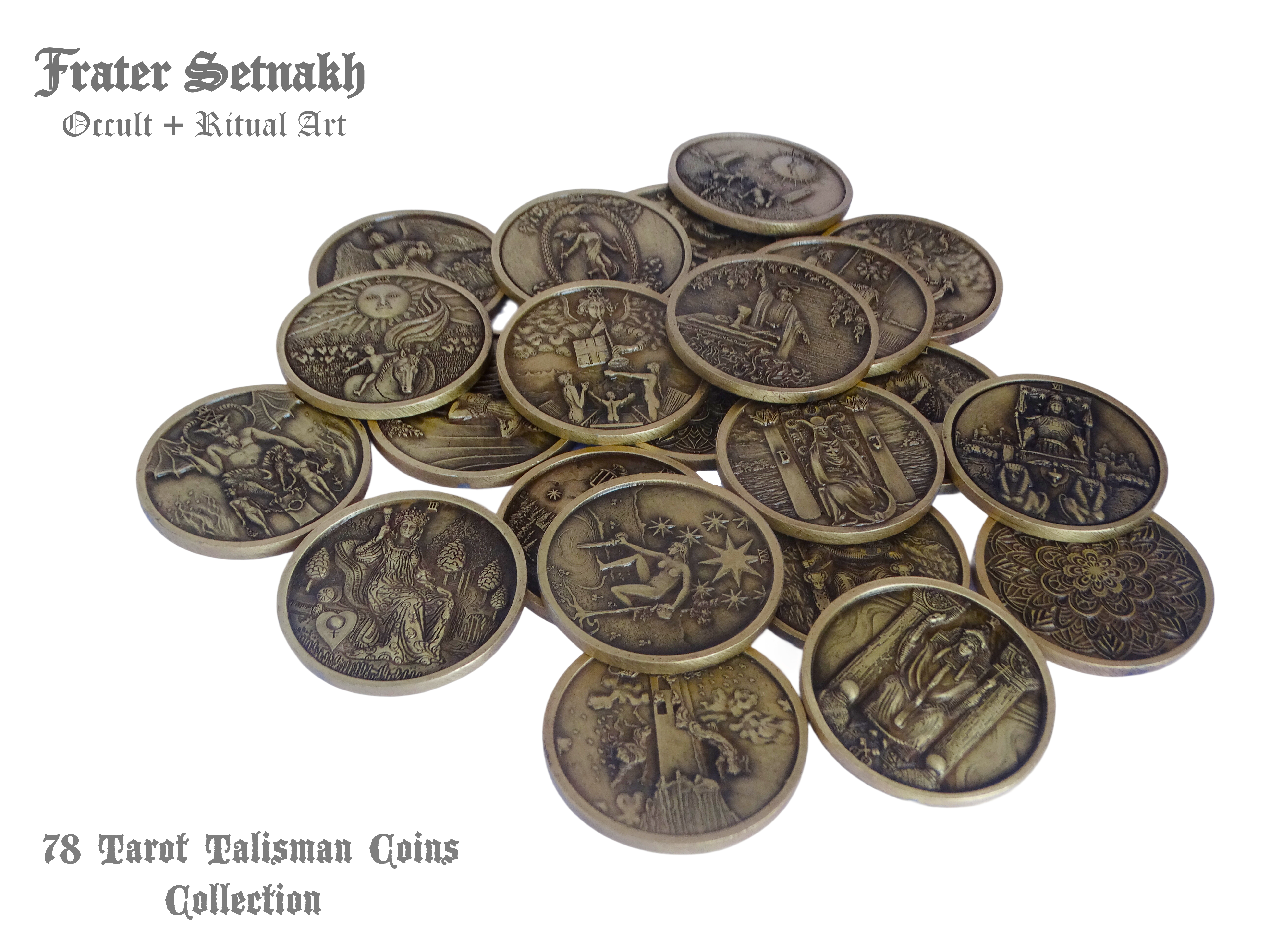 Tarot Coin Collection – World’s First Complete Rider–Waite Inspired Coin Set by Frater Setnakh – PRE-ORDERS - Shipping in Deceber '25 - Divination Coins - Oracle Coins