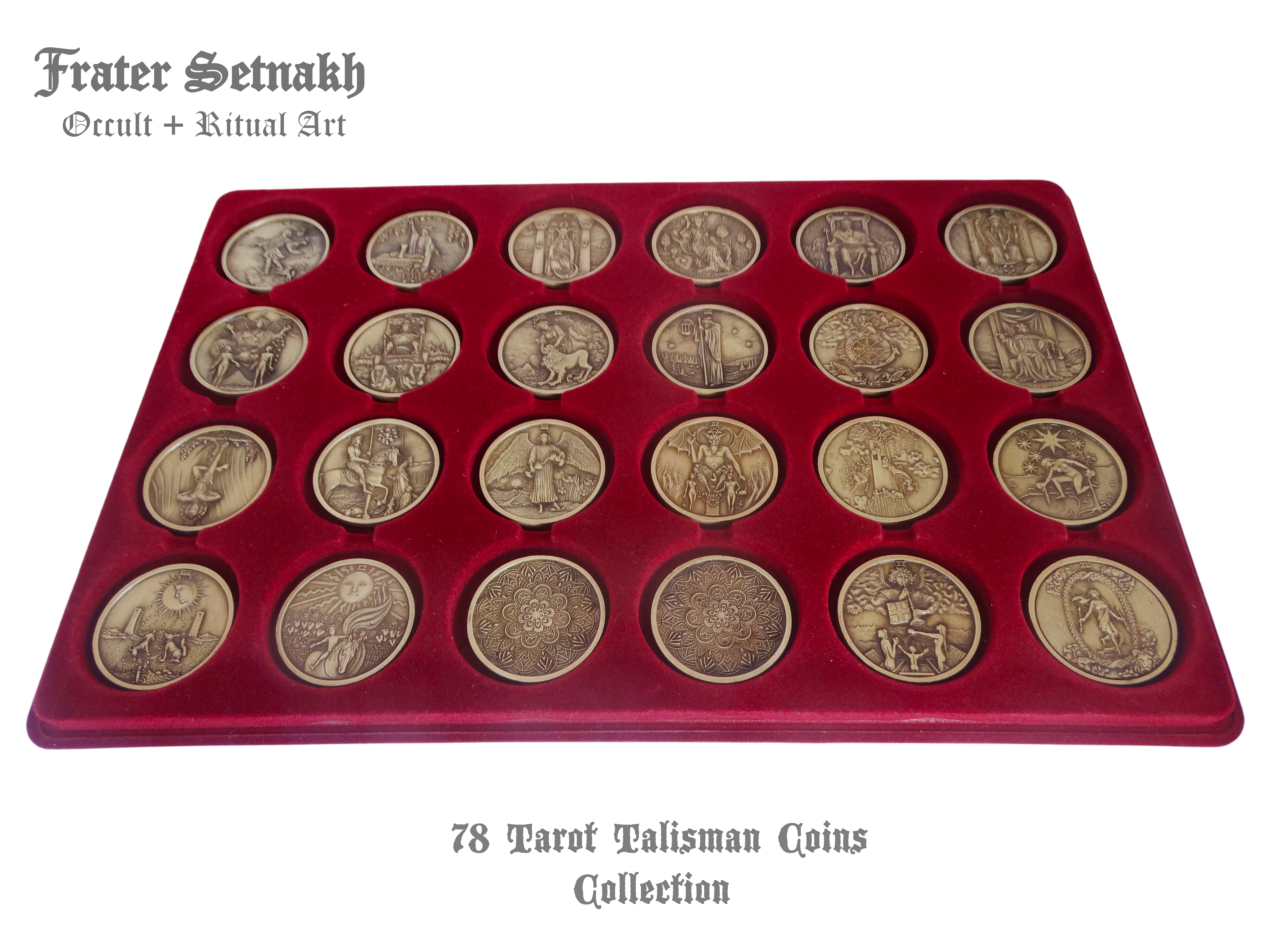 Tarot Coin Collection – World’s First Complete Rider–Waite Inspired Coin Set by Frater Setnakh – PRE-ORDERS - Shipping in October '25 - Divination Coins - Oracle Coins