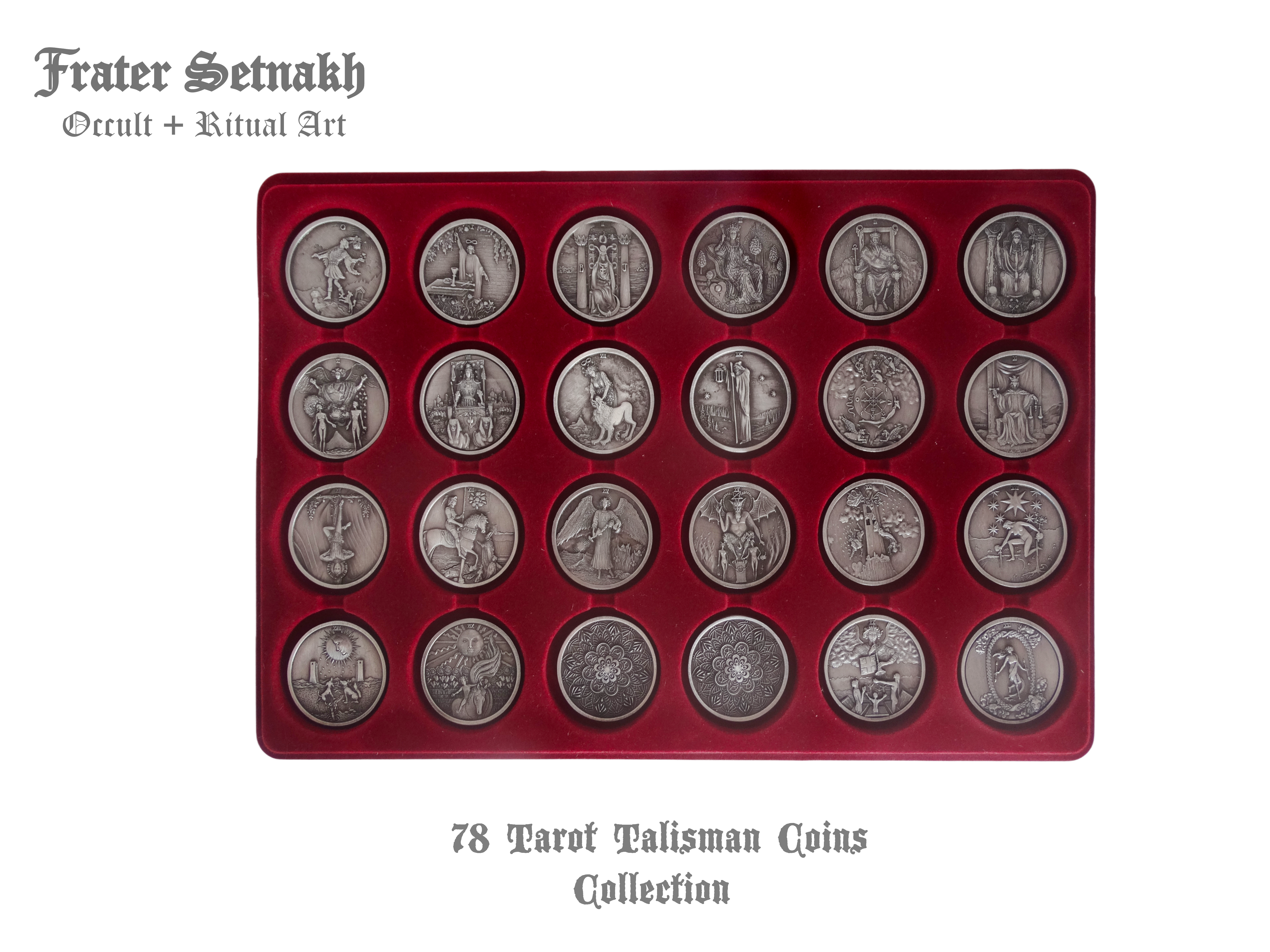 Tarot Coin Collection – World’s First Complete Rider–Waite Inspired Coin Set by Frater Setnakh – PRE-ORDERS - Shipping in October '25 - Divination Coins - Oracle Coins