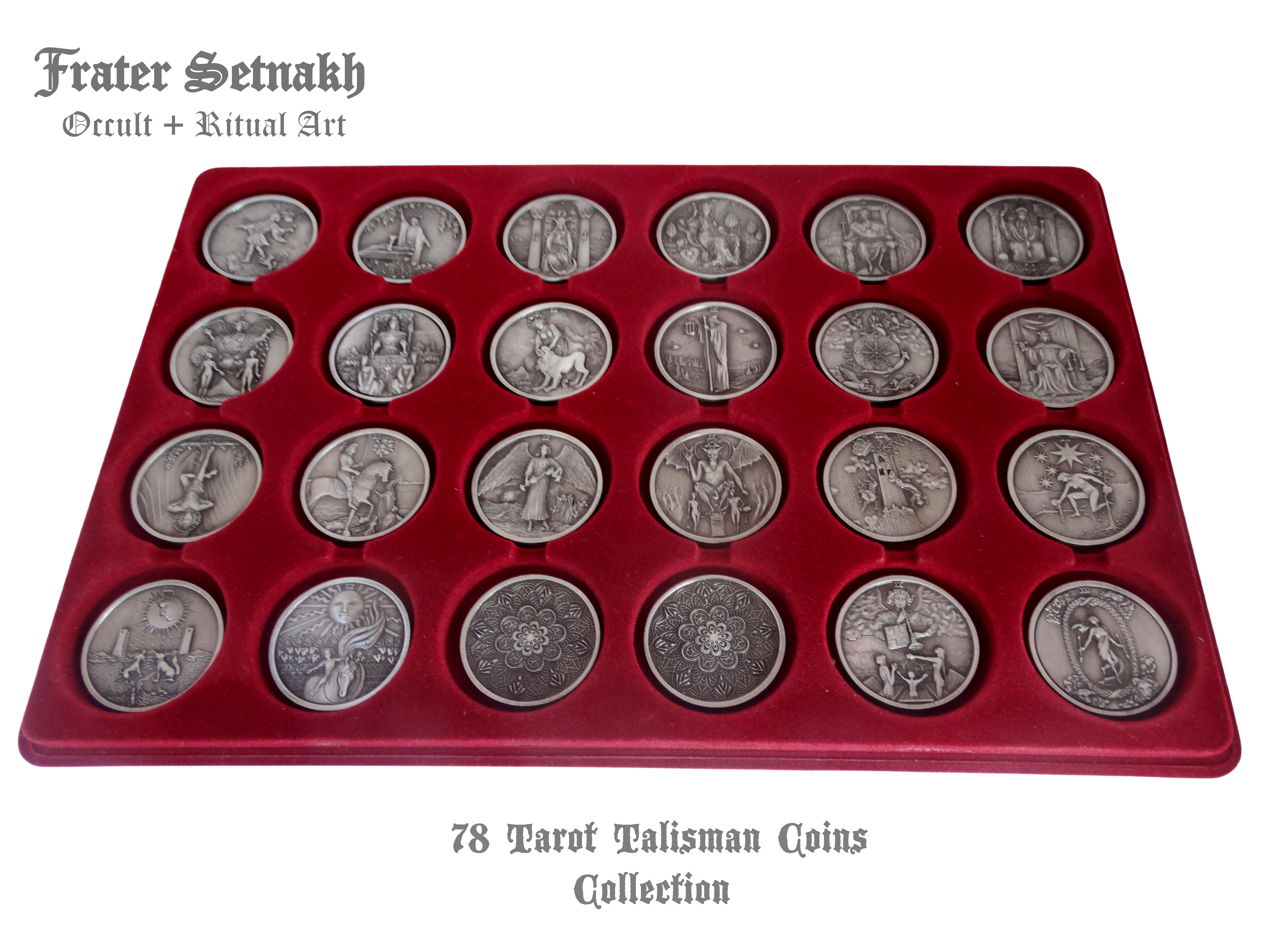 Tarot Coin Collection – World’s First Complete Rider–Waite Inspired Coin Set by Frater Setnakh – PRE-ORDERS - Shipping in October '25 - Divination Coins - Oracle Coins
