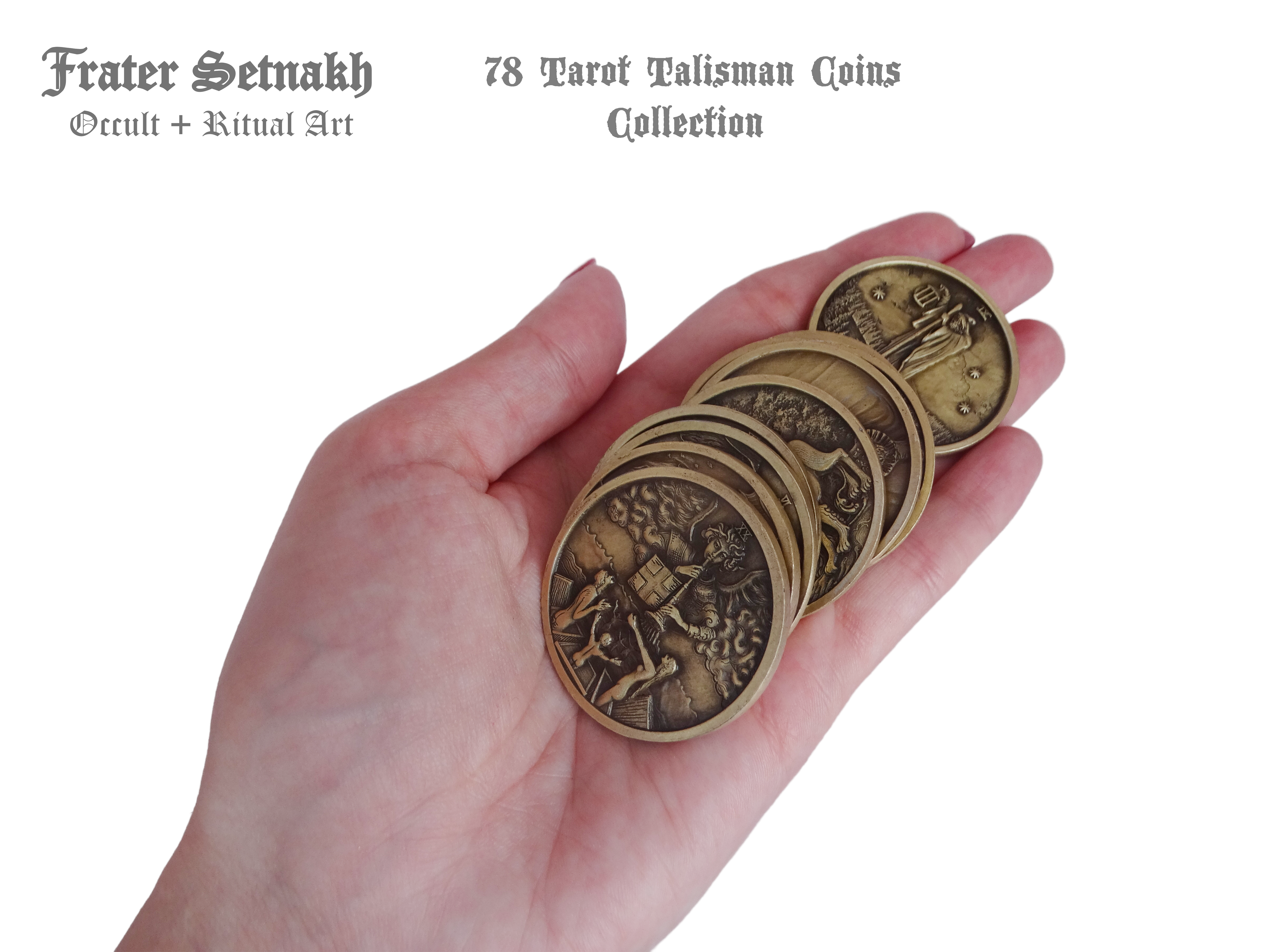 Tarot Coin Collection – World’s First Complete Rider–Waite Inspired Coin Set by Frater Setnakh – PRE-ORDERS - Shipping in Deceber '25 - Divination Coins - Oracle Coins