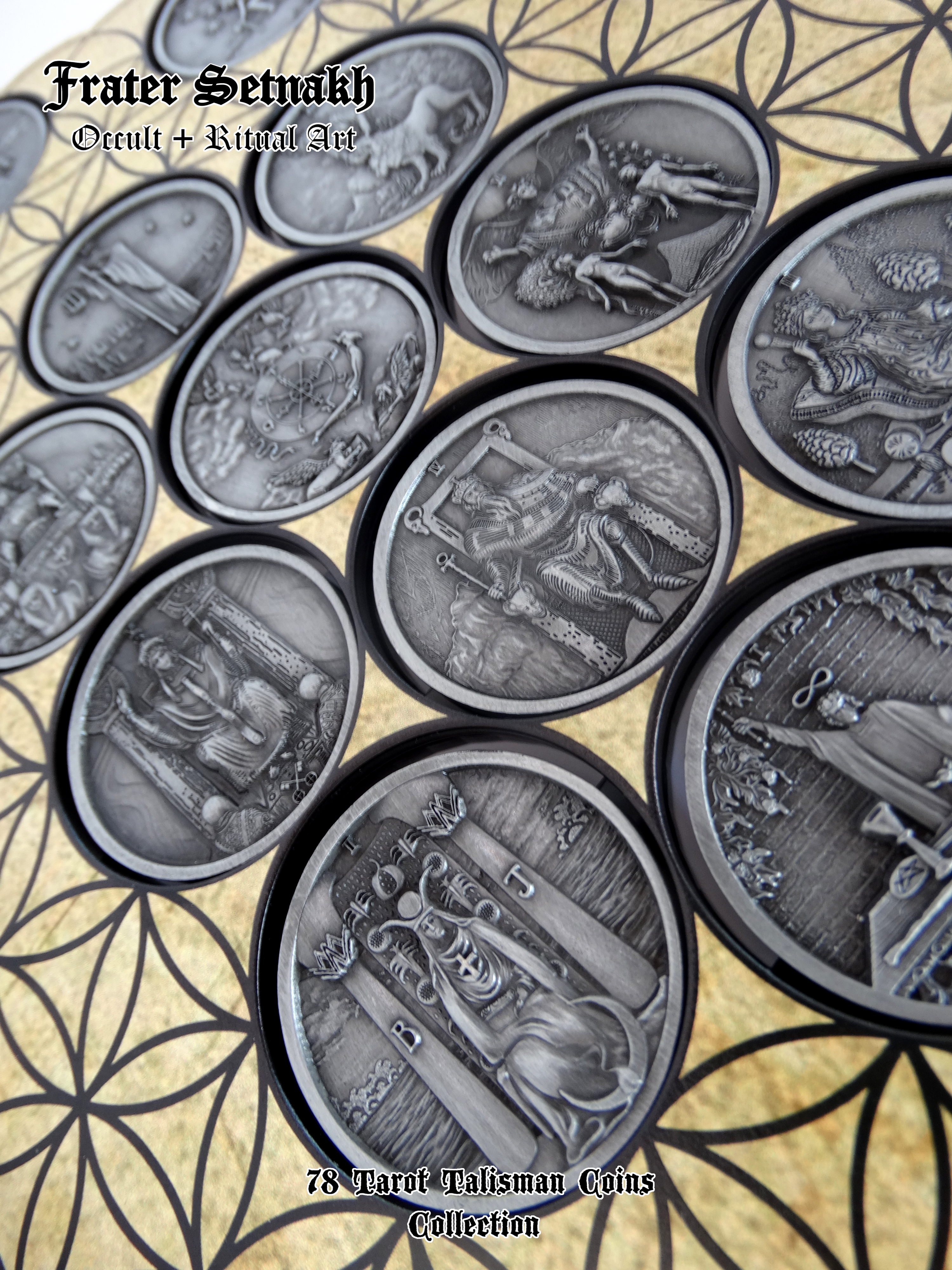 Tarot Coin Collection – World’s First Complete Rider–Waite Inspired Coin Set by Frater Setnakh – PRE-ORDERS - Shipping in October '25 - Divination Coins - Oracle Coins