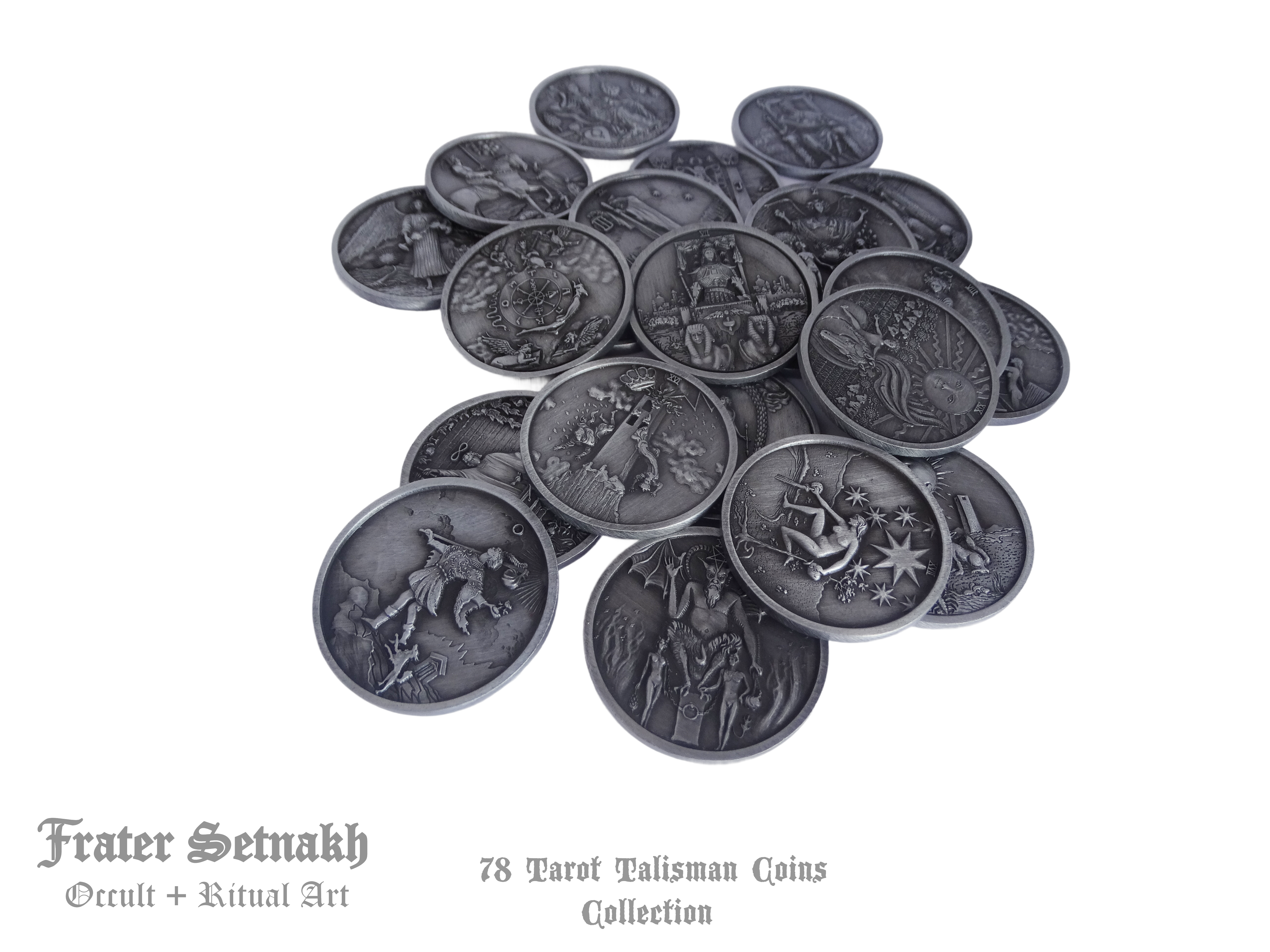 Tarot Coin Collection – World’s First Complete Rider–Waite Inspired Coin Set by Frater Setnakh – PRE-ORDERS - Shipping in October '25 - Divination Coins - Oracle Coins