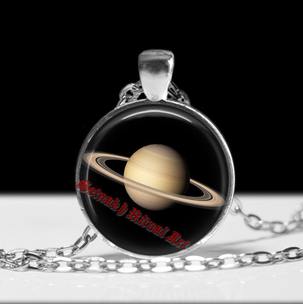 Saturn pendant Astrology necklace Planet jewelry Magic jewellery #433.6