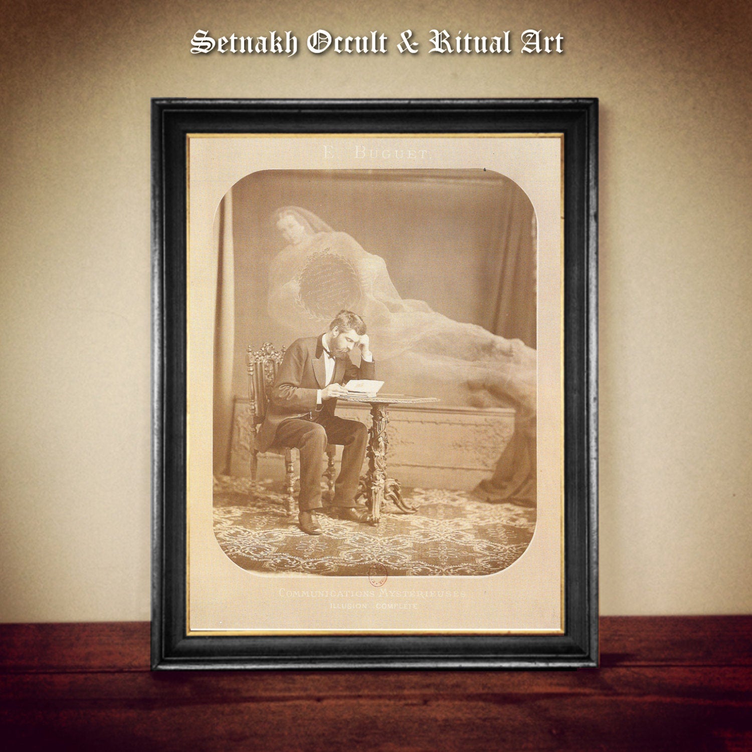 Victorian Spirit photography, ghost homedecor, haunted, dark art, occult poster, gothic gift, esoteric wallart, witchcraft #VIC6