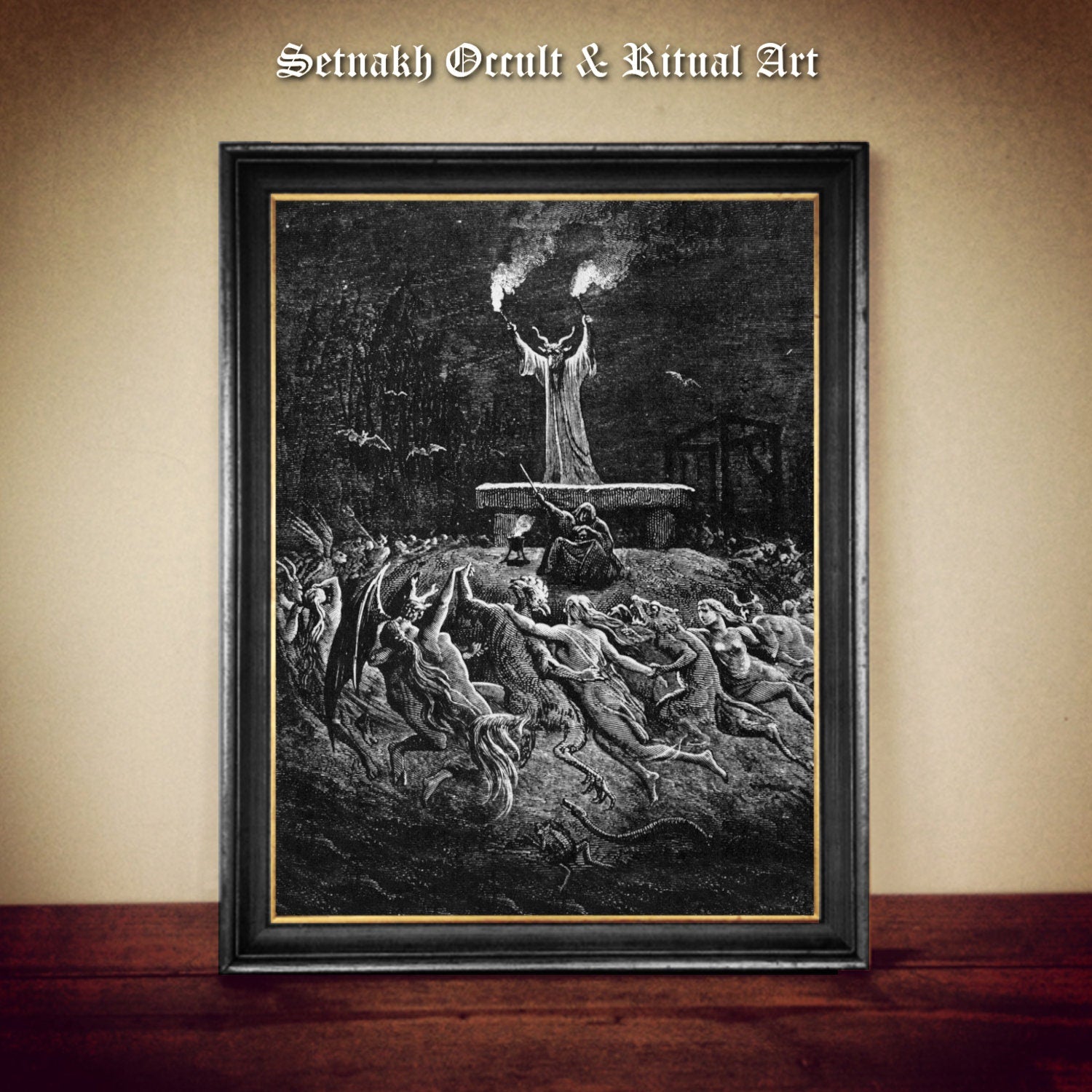 Sabbath by Gustave Dore, Sabbath print, occult print, occult poster, occult illustration, occult home decor, dark art, occult art 205