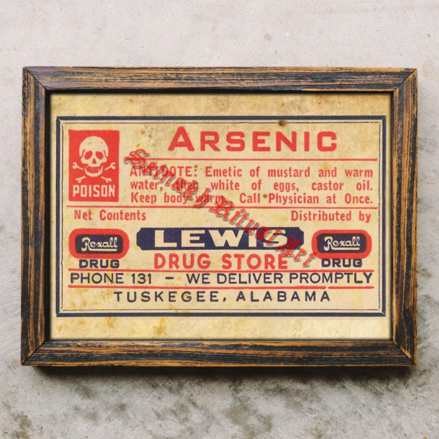Arsenic label print, vintage poison poster, witchcraft, witch art, witchy home decor, gothic wall art, mysticism, witch #410