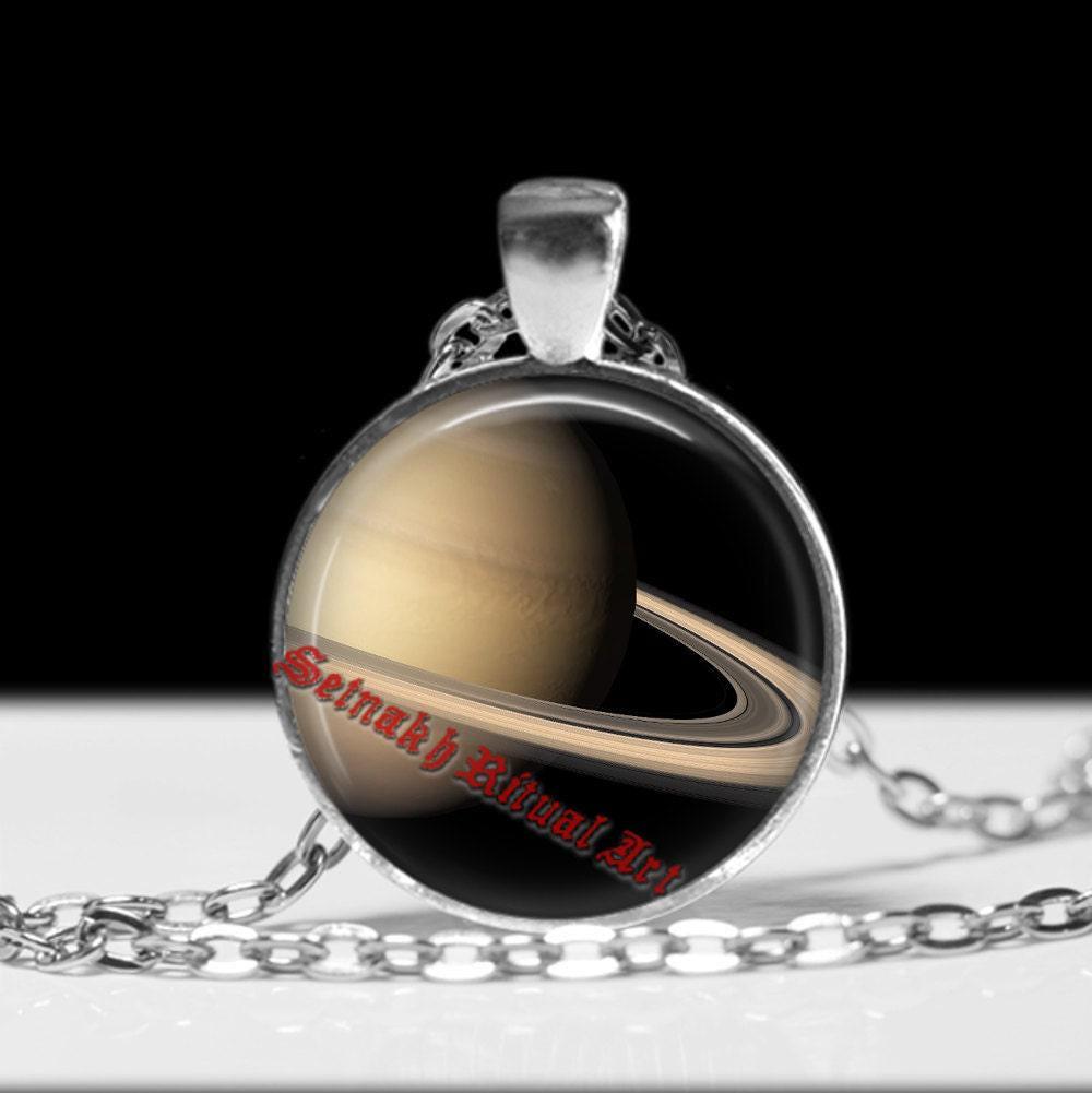 Saturn pendant Astrology necklace Planet jewelry Magic jewellery #433.6