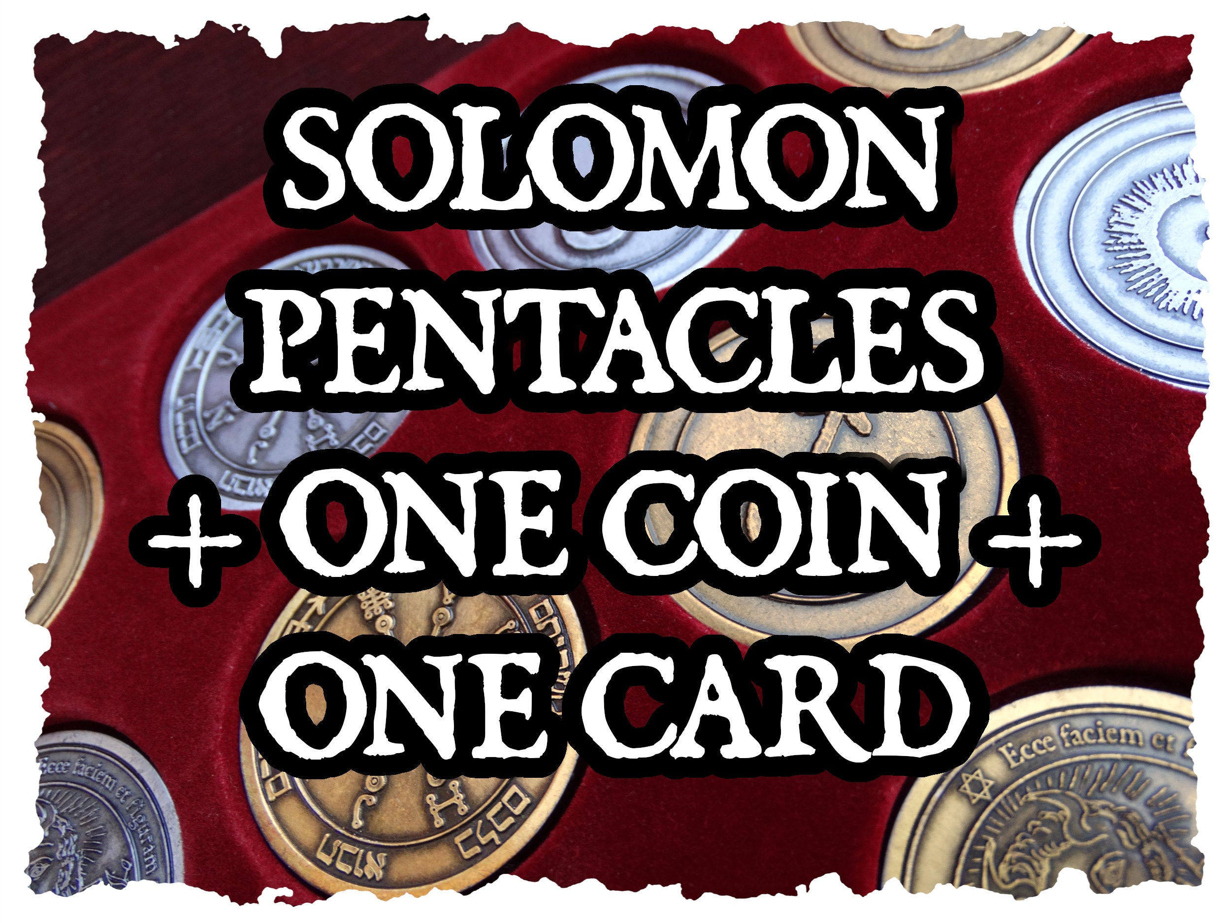 Wisdom of King Solomon | you get one coin + one card | Wealth, health, protection talisman, Angels, Planetary pentacles, Solomon seals