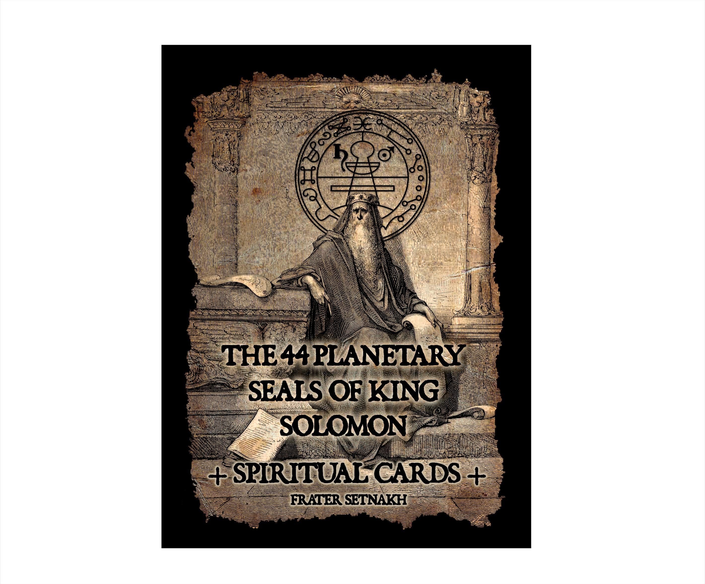 King Solomon Pentacles – 44 Spiritual Cards with Planetary Seals for Wealth, Health, Protection, Angel Magick, The Greater Key of Solomon