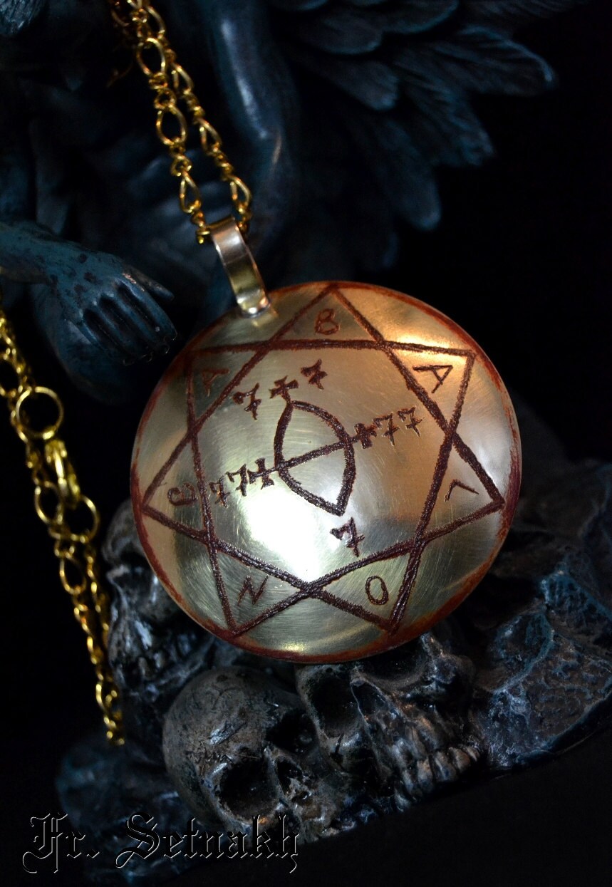 STAR OF BABALON medallion | symbolizes liberation and fertility, Thelema, Aleister Crowley, occult talisman, thelemic pendant, Scarlet Woman